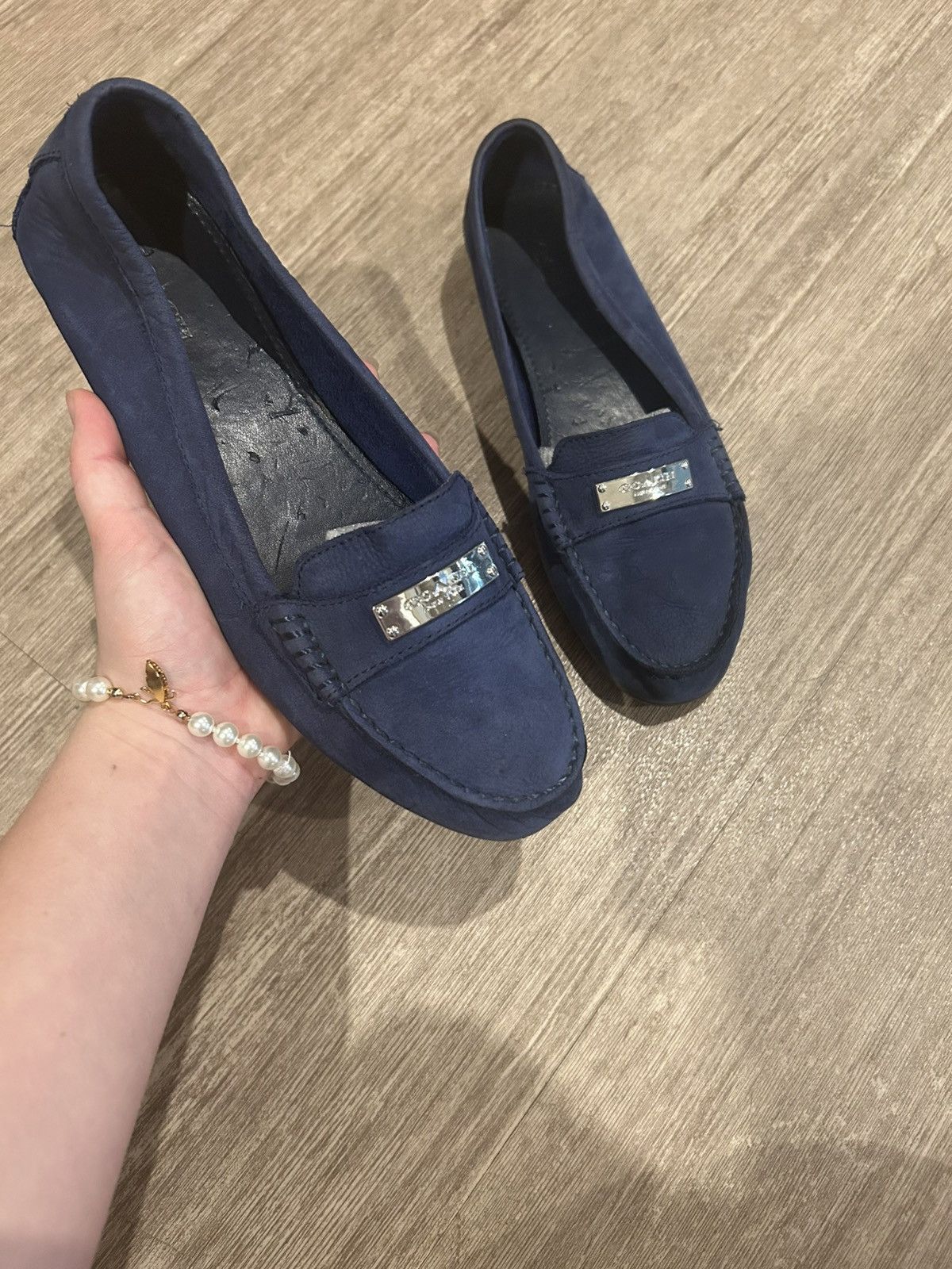 Coach Coach Navy Blue Loafers Size US 8.5 / IT 38.5 - 1 Thumbnail