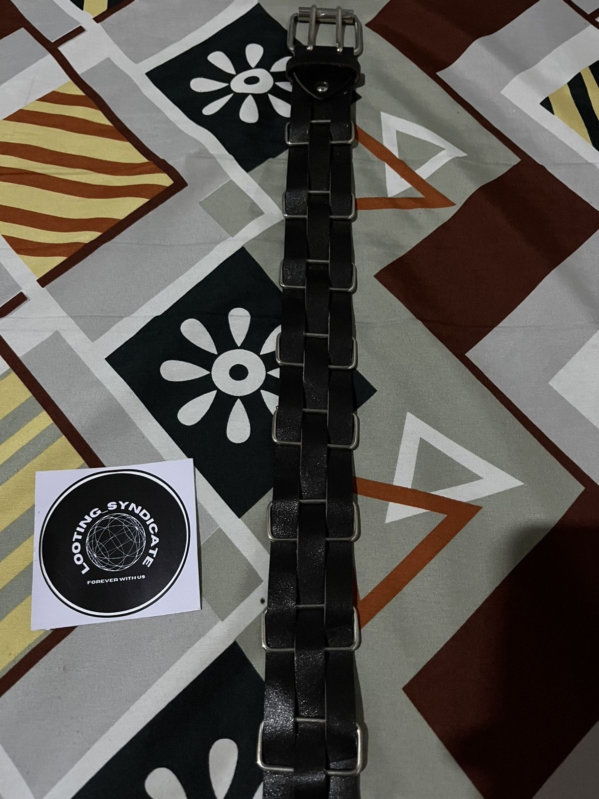 If Six Was Nine × Japanese Brand × Vintage Brown Belt With 2 Prong And Iron Braid Motif Size ONE SIZE - 5 Thumbnail