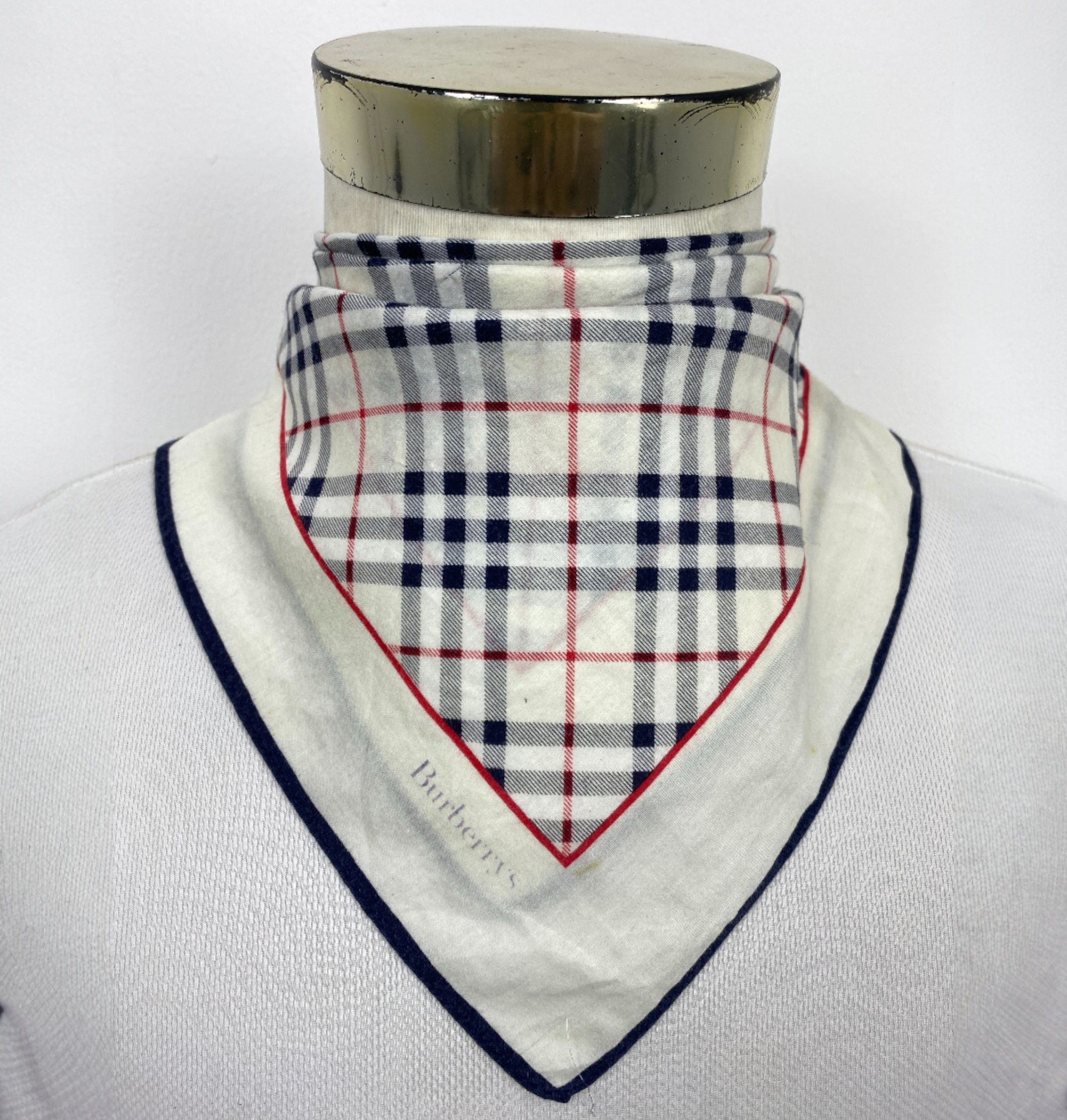 Burberry Vintage Burberry Handkerchief / Neckerchief KT0277 Size ONE SIZE - 2 Thumbnail