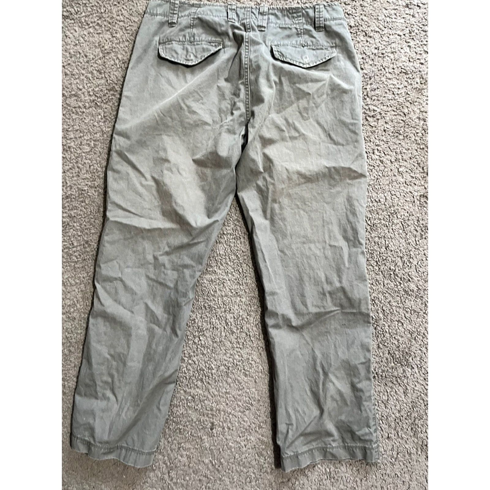 Gap Gap Surplus Chino Pants Men’s 31x30 Gray Solid Flat Front Straight Leg Size US 31 - 3 Thumbnail