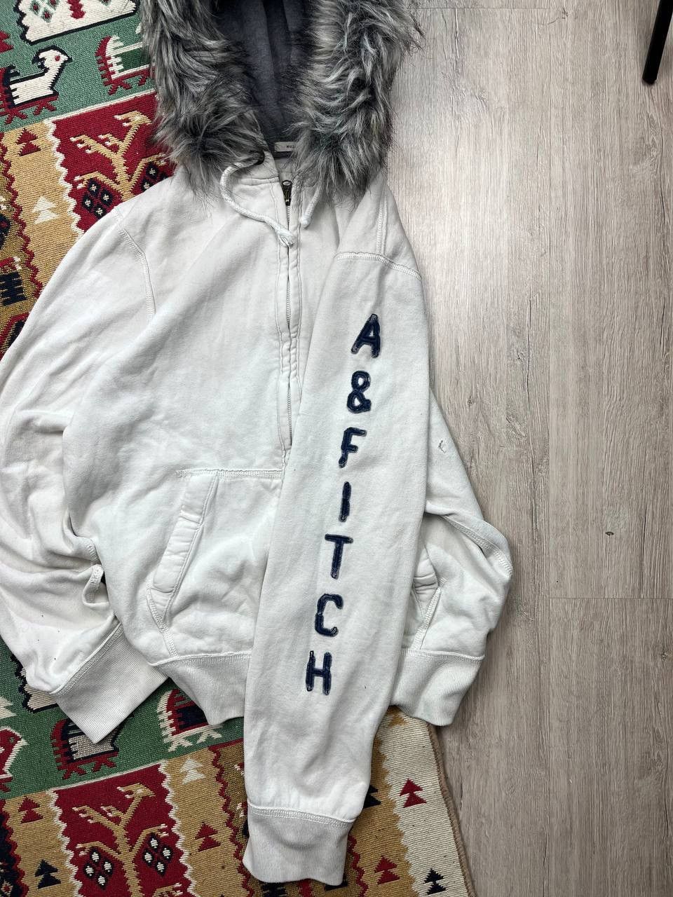 Abercrombie & Fitch × Vintage Vintage Abercrombie Fur Zip Up Y2K Hoodie Size US L / EU 52-54 / 3 - 4 Thumbnail