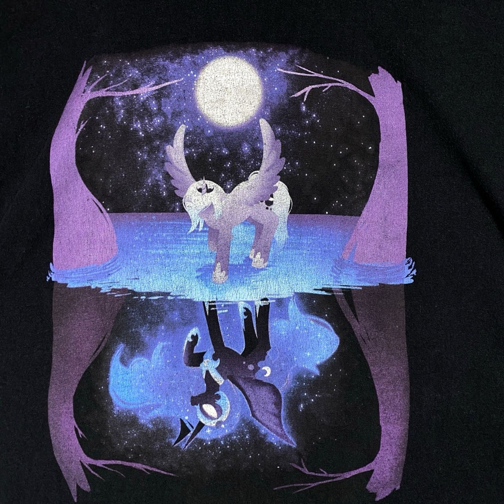 Vintage WeLoveFine My Little Pony T Shirt Mens XL Nightmare Moon Hasbro Derpy Brony Black Size US XL / EU 56 / 4 - 2 Thumbnail