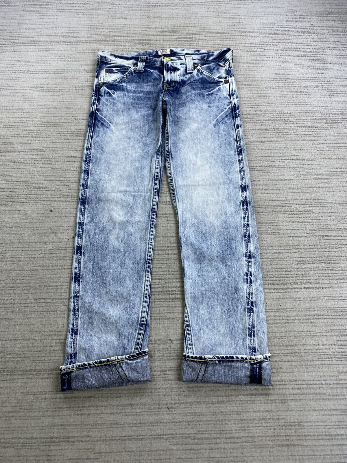 If Six Was Nine × Japanese Brand × Vintage Vintage Rodeo Crown Wash Blue Jeans Pants Size US 31 - 3 Thumbnail