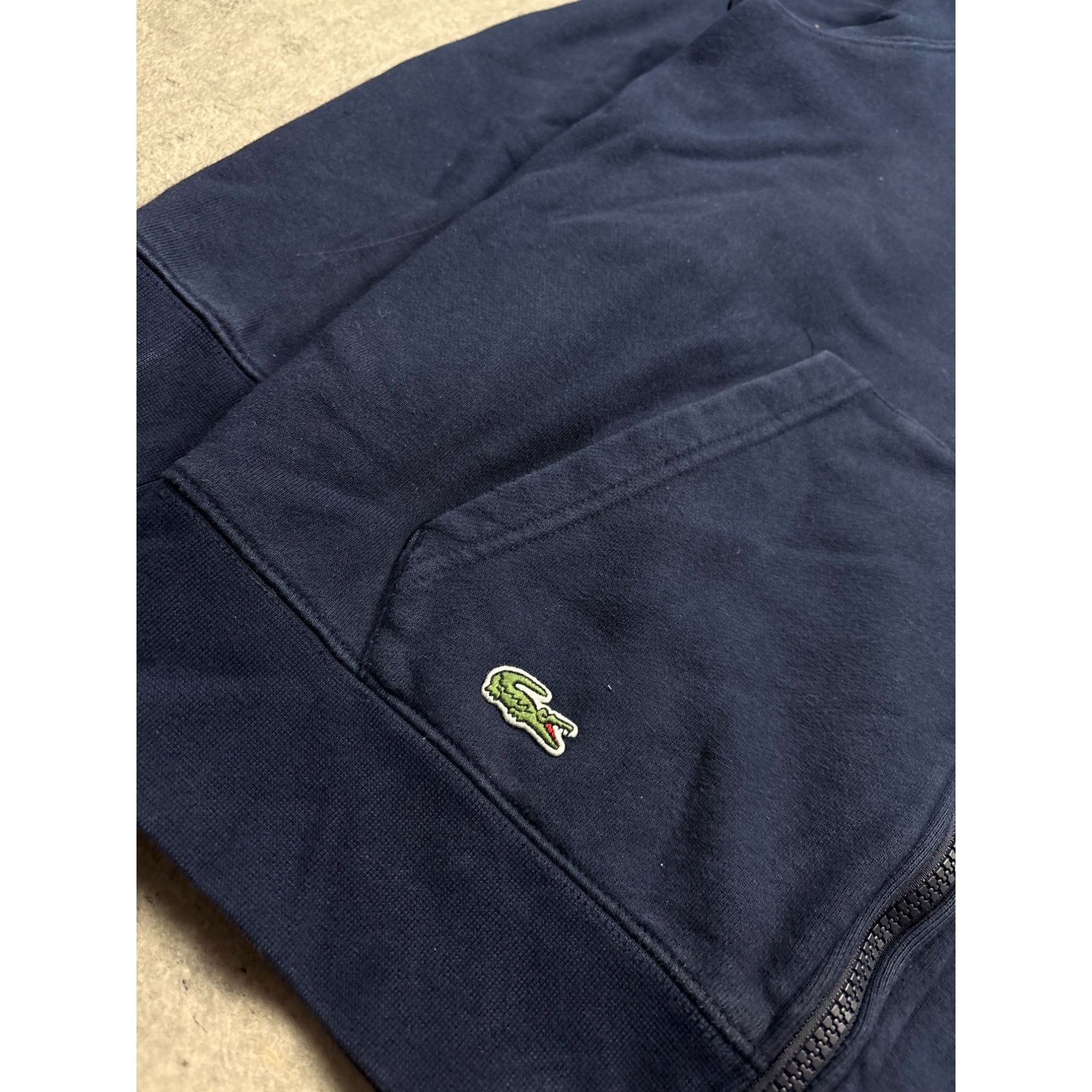 Lacoste Lacoste Mens Navy Blue Full-Zip Hoodie With Embroidered Logo Size US L / EU 52-54 / 3 - 4 Thumbnail