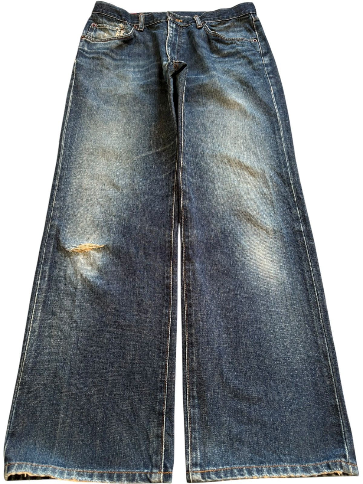 Edwin Vintage Edwin 503 Mud Wash Distressed Loose Baggy Jeans Size US 32 / EU 48 - 1 Thumbnail