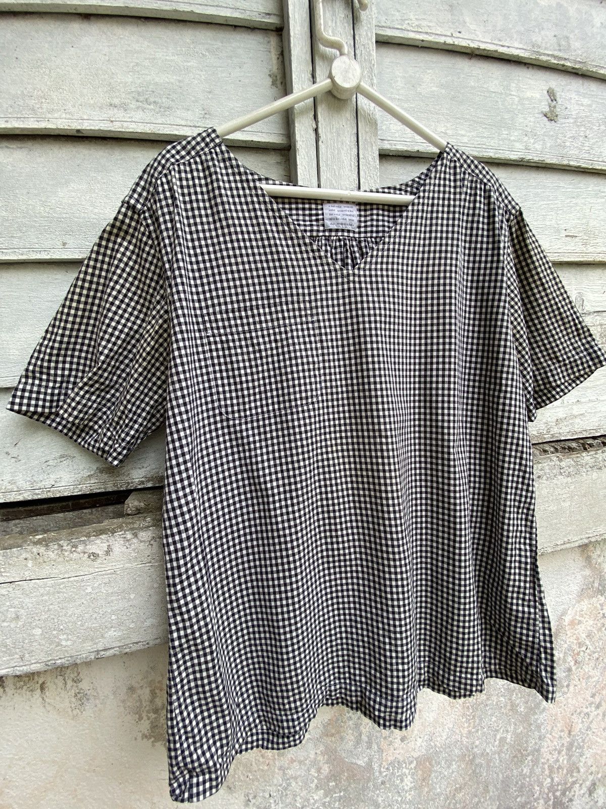 Comme des Garcons × Rei Kawakubo Comme Des Garcon AD 2010 V Neck Plaid Shirt Size US M / EU 48-50 / 2 - 3 Thumbnail