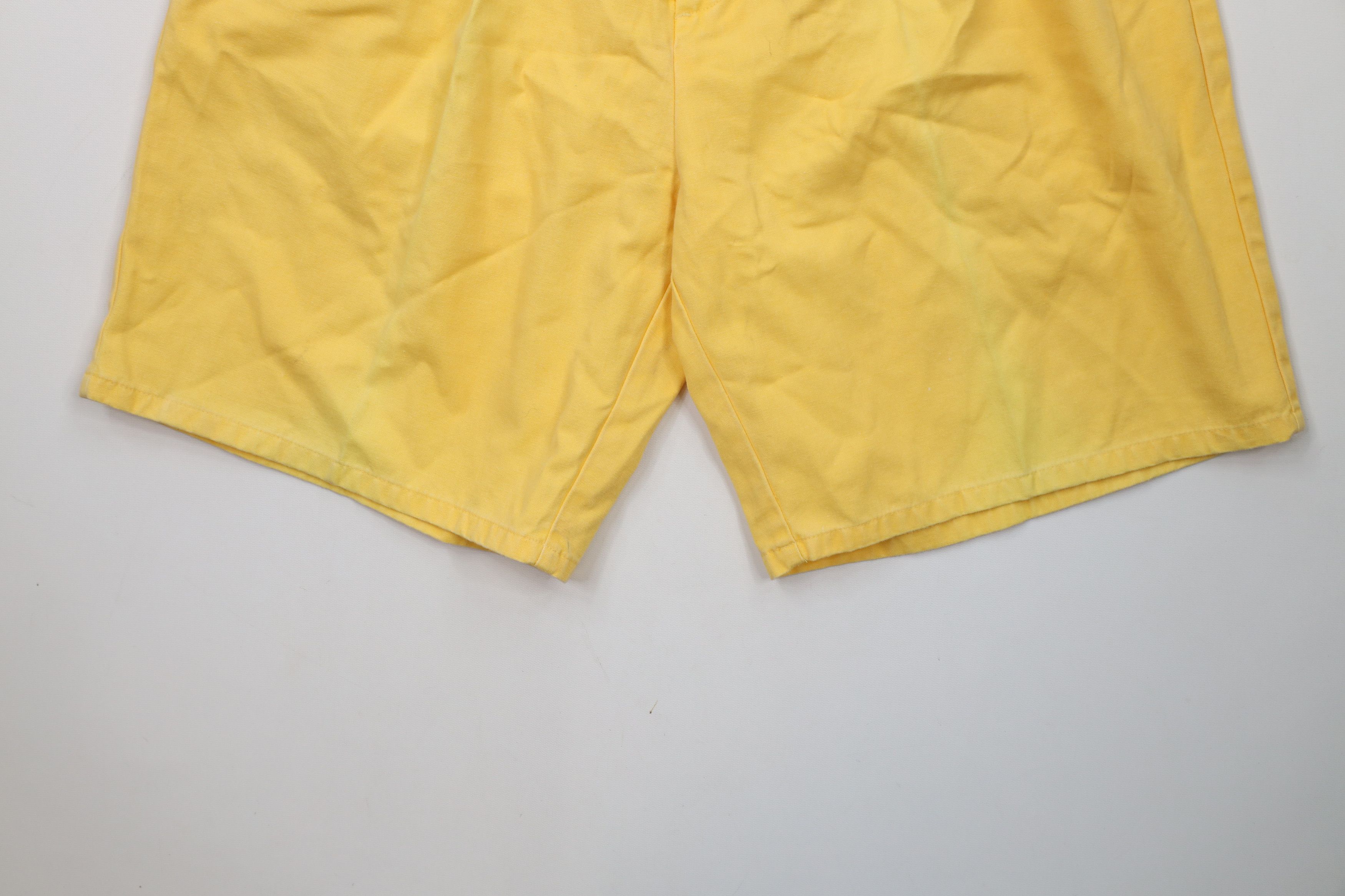 Nautica × Vintage Deadstock Vintage 90s Nautica Above Knee Chino Shorts Yellow Size US 32 / EU 48 - 4 Thumbnail