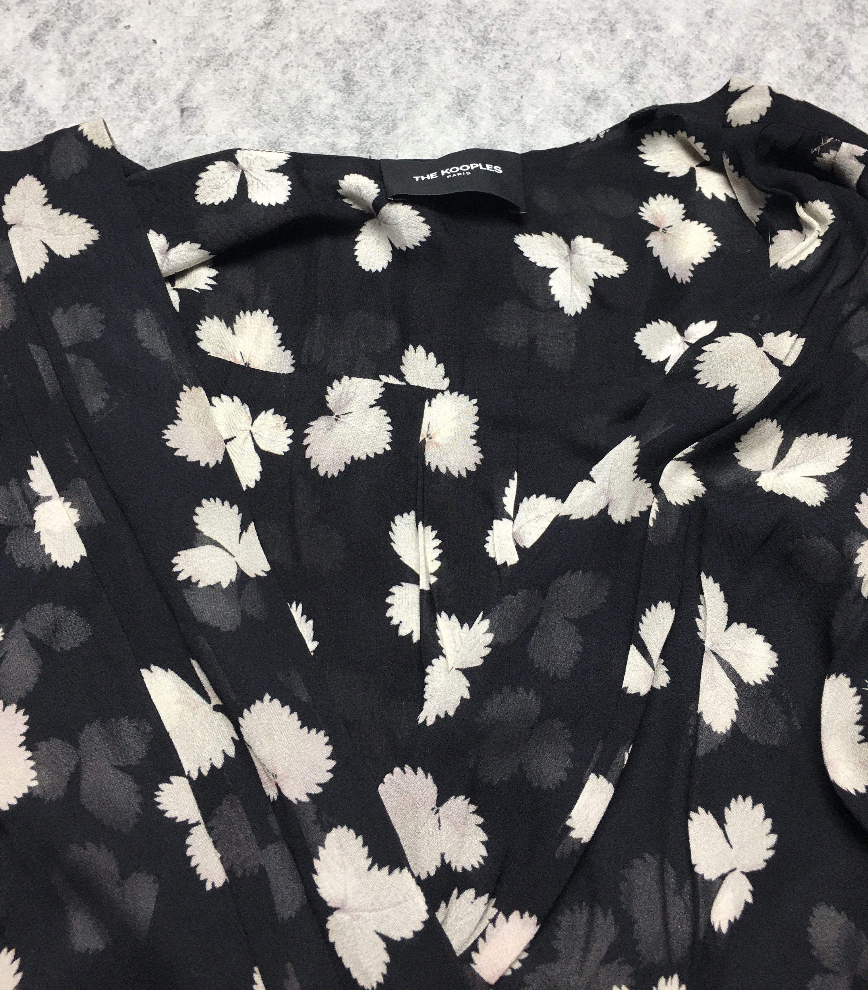 The Kooples The Kooples Asymmetric Flowing Floral Maxi Dress Sleeve Sz 3 Size L / US 10 / IT 46 - 10 Thumbnail