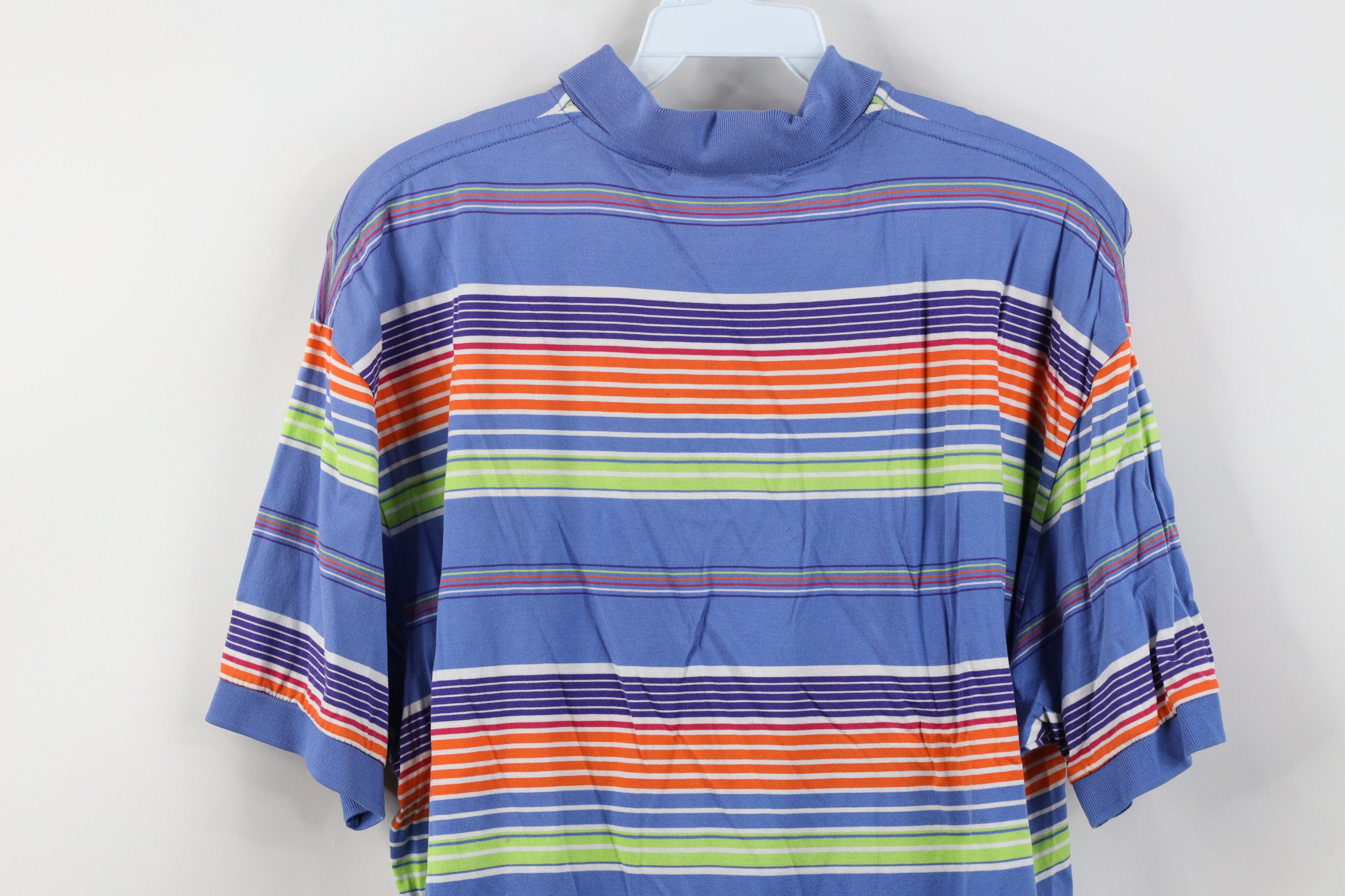 Polo Ralph Lauren Vintage 90s Y2K Ralph Lauren Soft Knit Rainbow Striped Polo Size US L / EU 52-54 / 3 - 12 Thumbnail