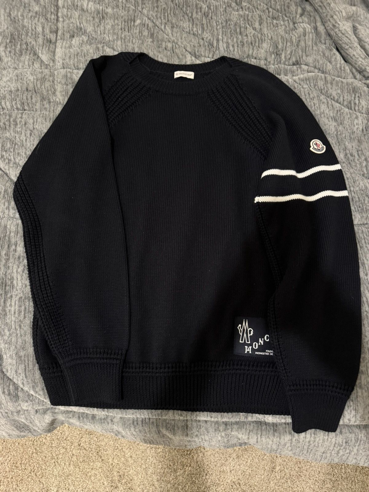 Moncler Men's Crew Knit in navy