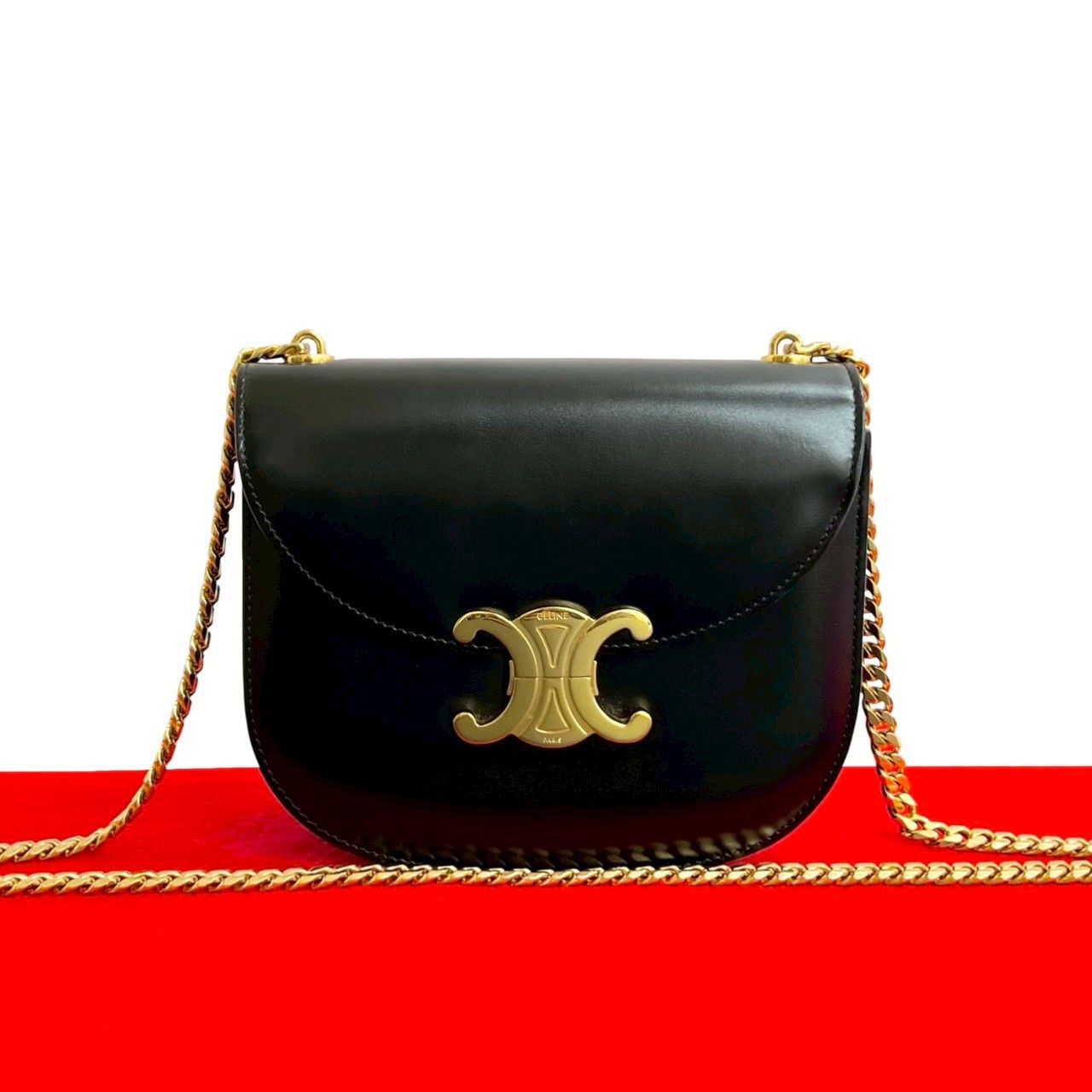 Celine Celine CELINE Teen Chain Besace Calf Leather Shoulder Bag Leather Shoulder Bag DUTY FREE for USA Size ONE SIZE - 1 Thumbnail