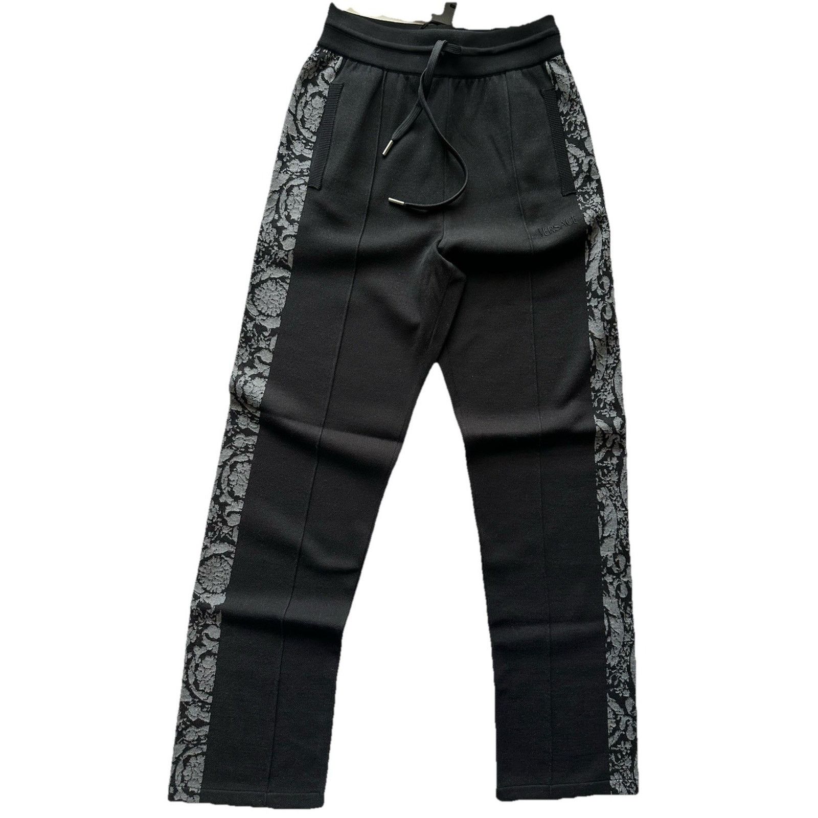 Versace Versace Knit Barocco Jacquard Black Pants L (50) 1013253 Size US 32 / EU 48 - 9 Thumbnail