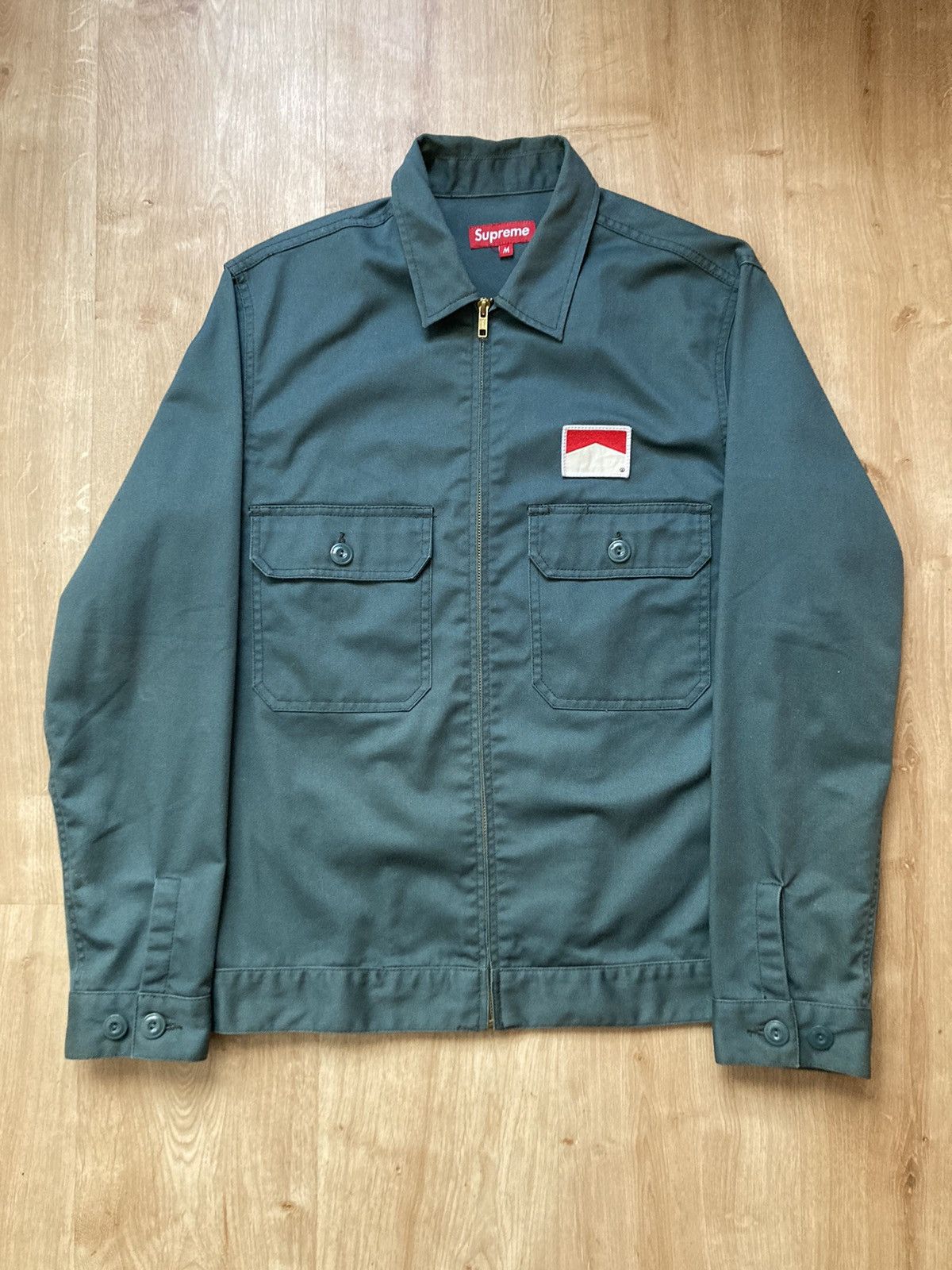 image of Supreme 2009 Fw Marlboro Work Jacket in Teal, Men's (Size Medium)
