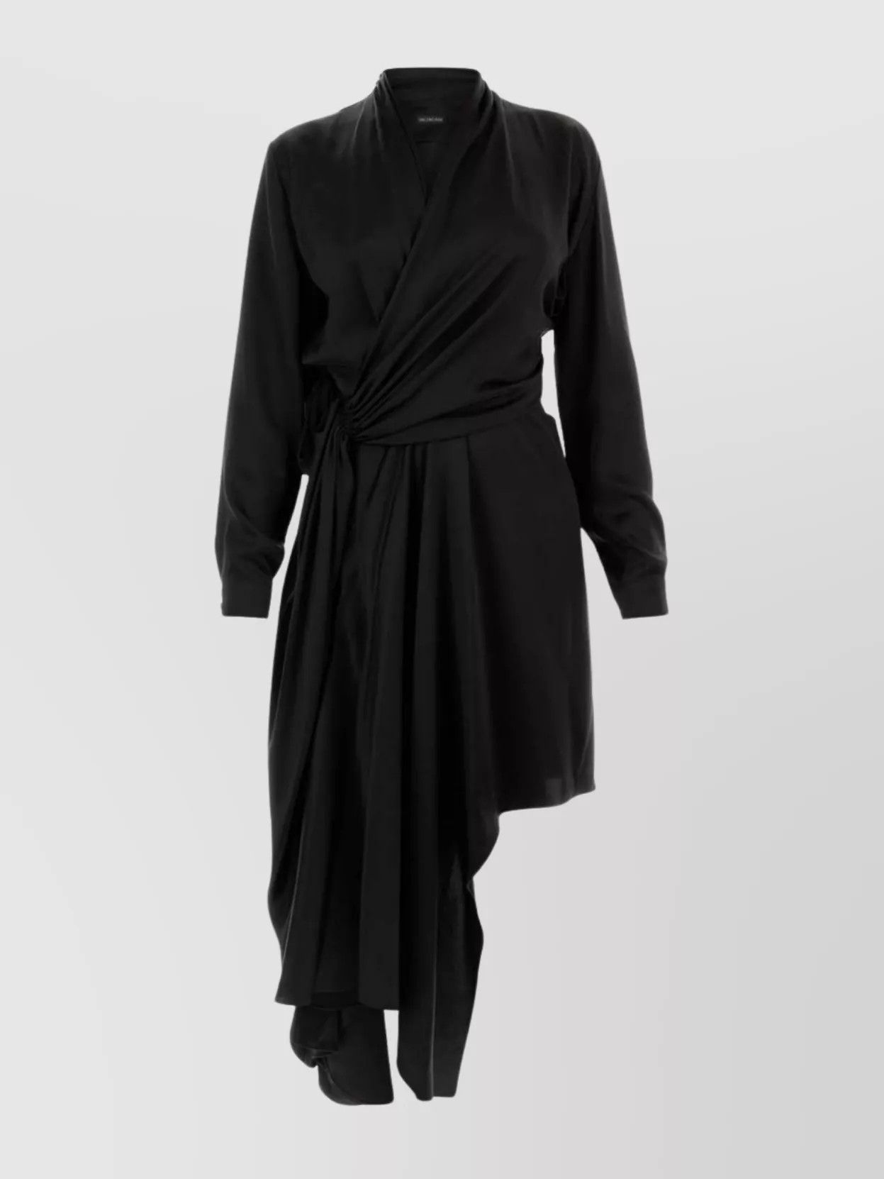 Balenciaga o1la1rc1a1125 Draped Dress in Black Size S / US 4 / IT 40 - 1 Preview