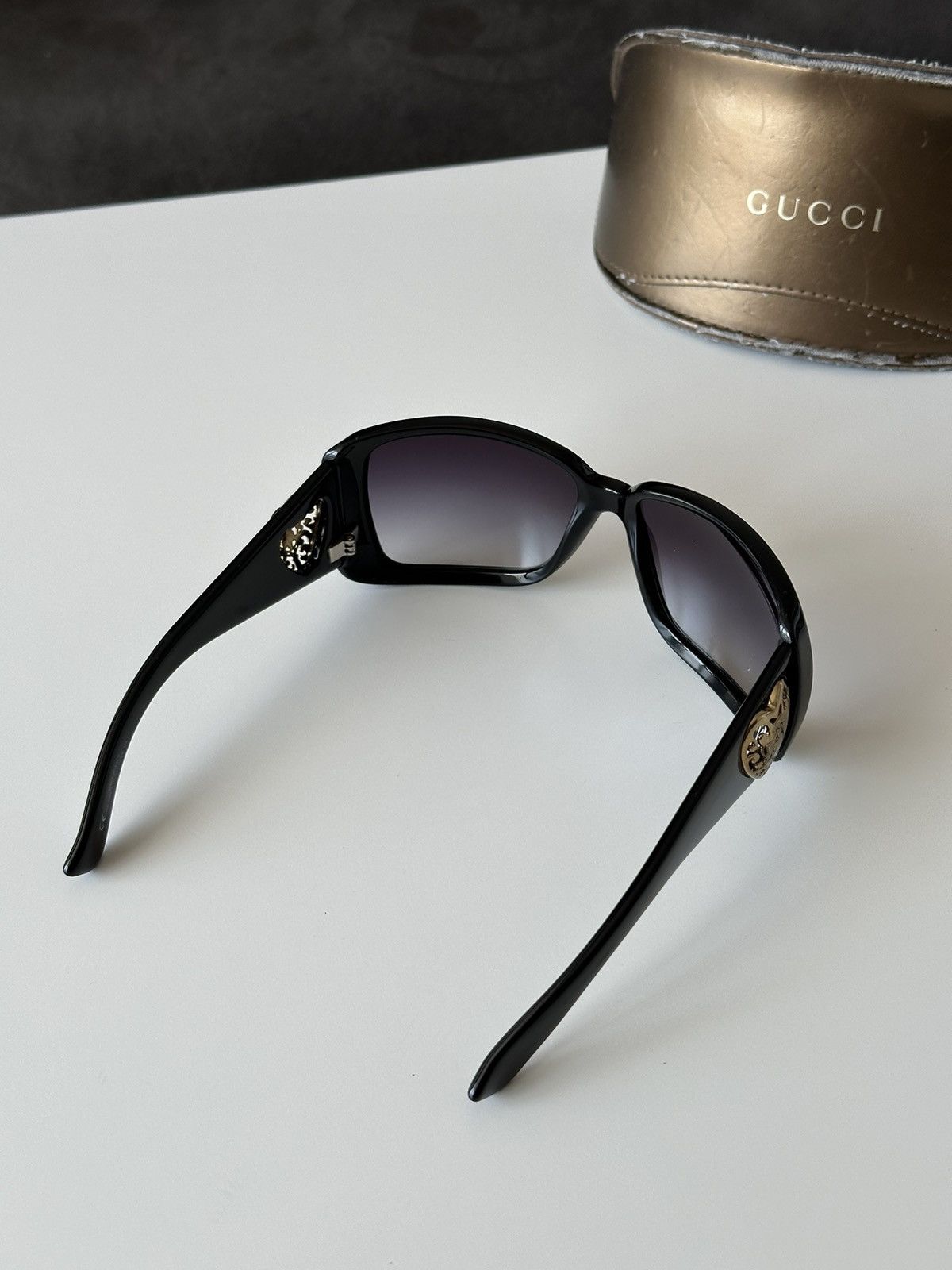 Gucci GUCCI Square Heart Brown Sunglasses GG 3058/S Vintage Y2K Size ONE SIZE - 9 Thumbnail