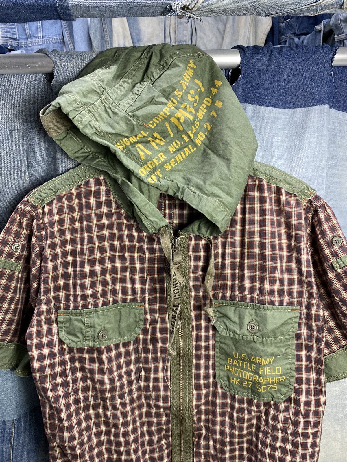 Vintage avirex shirt hood us army military style Size US L / EU 52-54 / 3 - 3 Thumbnail
