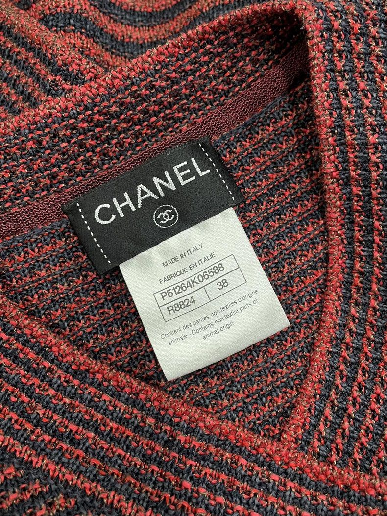 Chanel Chanel Red and black striped double-breasted black button Size XS / US 0-2 / IT 36-38 - 5 Thumbnail