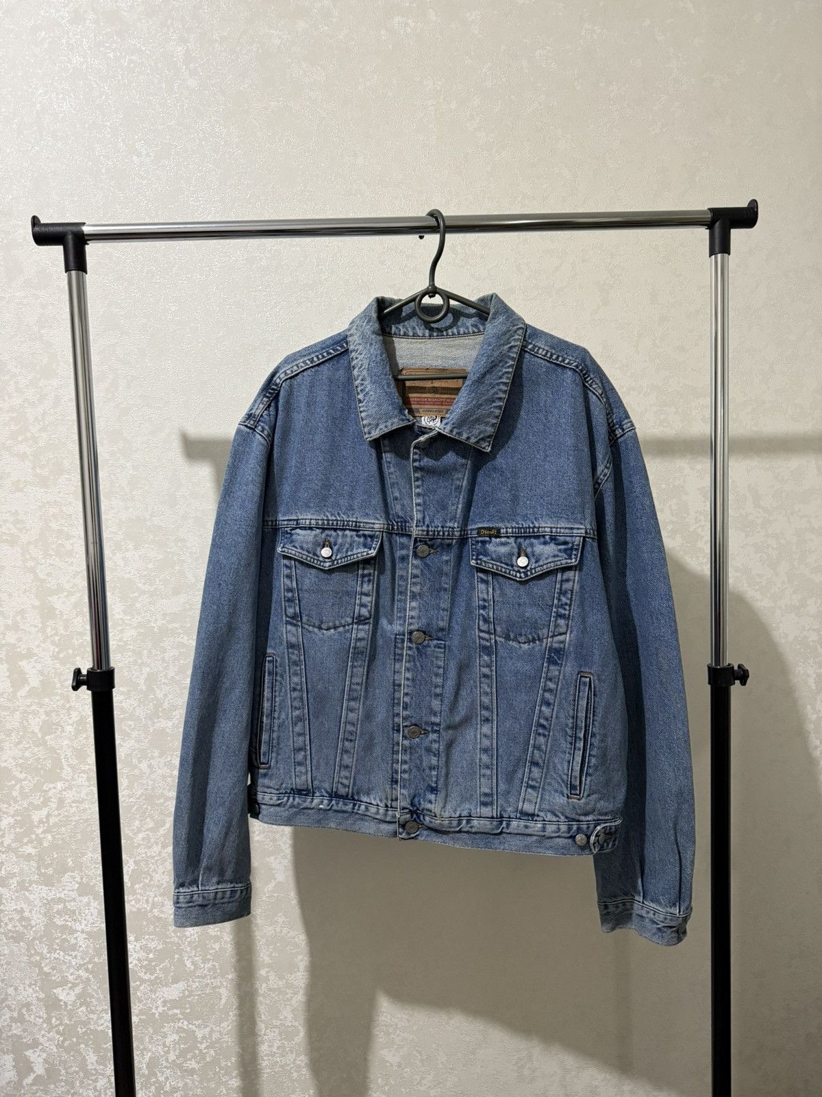 Diesel VINTAGE DIESEL DENIM JEANS JACKET TRUCKER BLUE Y2K MENS Size US XL / EU 56 / 4 - 5 Thumbnail