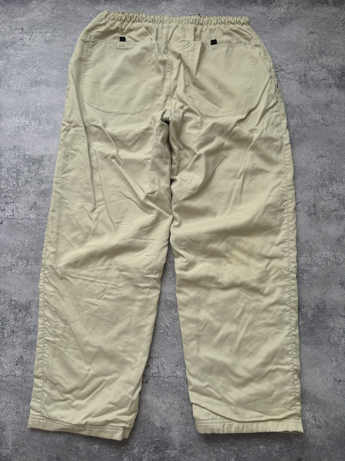 Nike × Vintage Crazy Vintage 90s Nike Baggy Fleece Pants Beige Size L Size US 34 / EU 50 - 8 Thumbnail