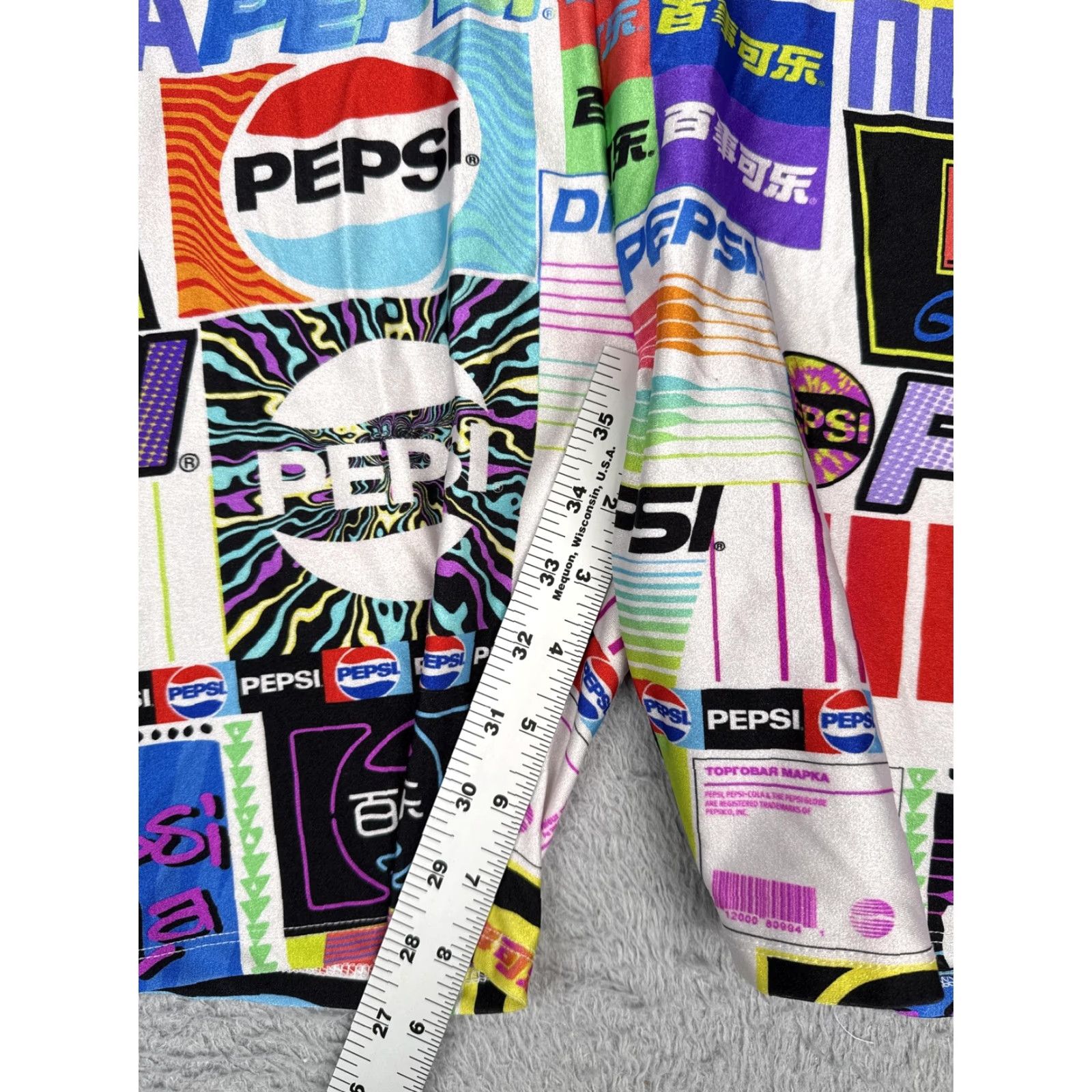 Forever 21 FOREVER 21 Pepsi Biker Shorts Womens Medium Multicolor Logo Print Activewear Size 32" / US 10 / IT 46 - 6 Thumbnail