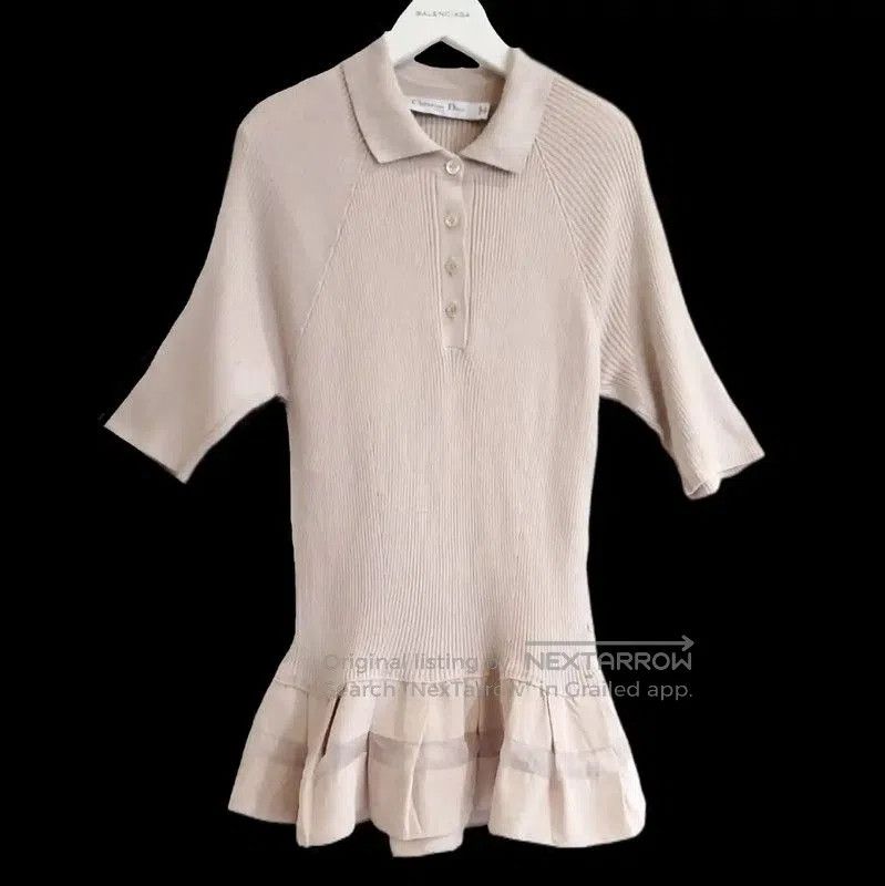 Dior Dior Spring Autumn Nude Pink Cotton Top . Size S / US 4 / IT 40 - 1 Thumbnail