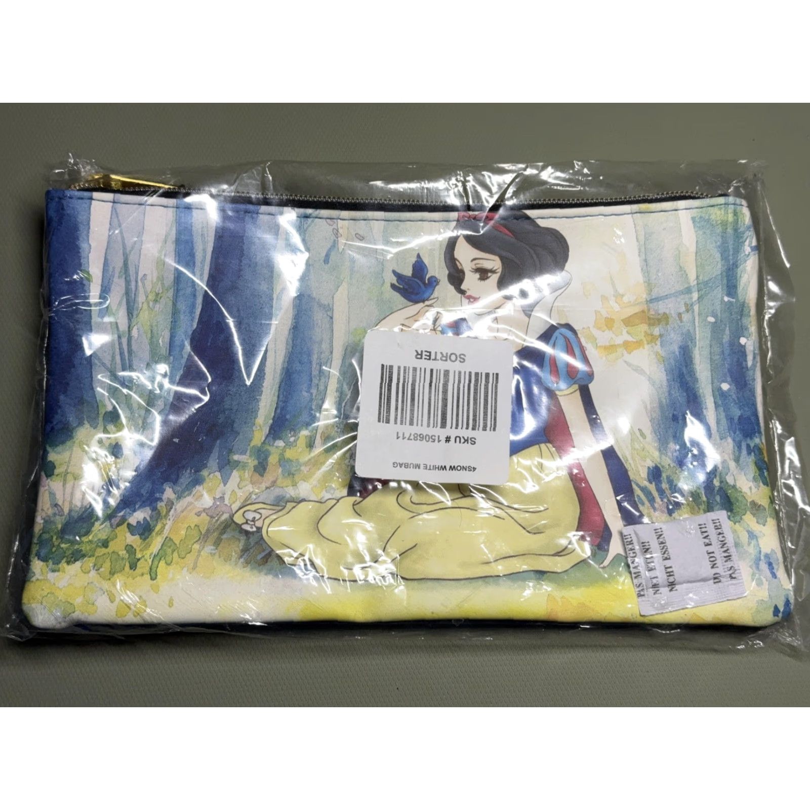 Vintage Disney Loungefly Snow White Pouch Clutch Womens Medium Blue Makeup Bag Fairest of All Princess Size ONE SIZE - 6 Thumbnail