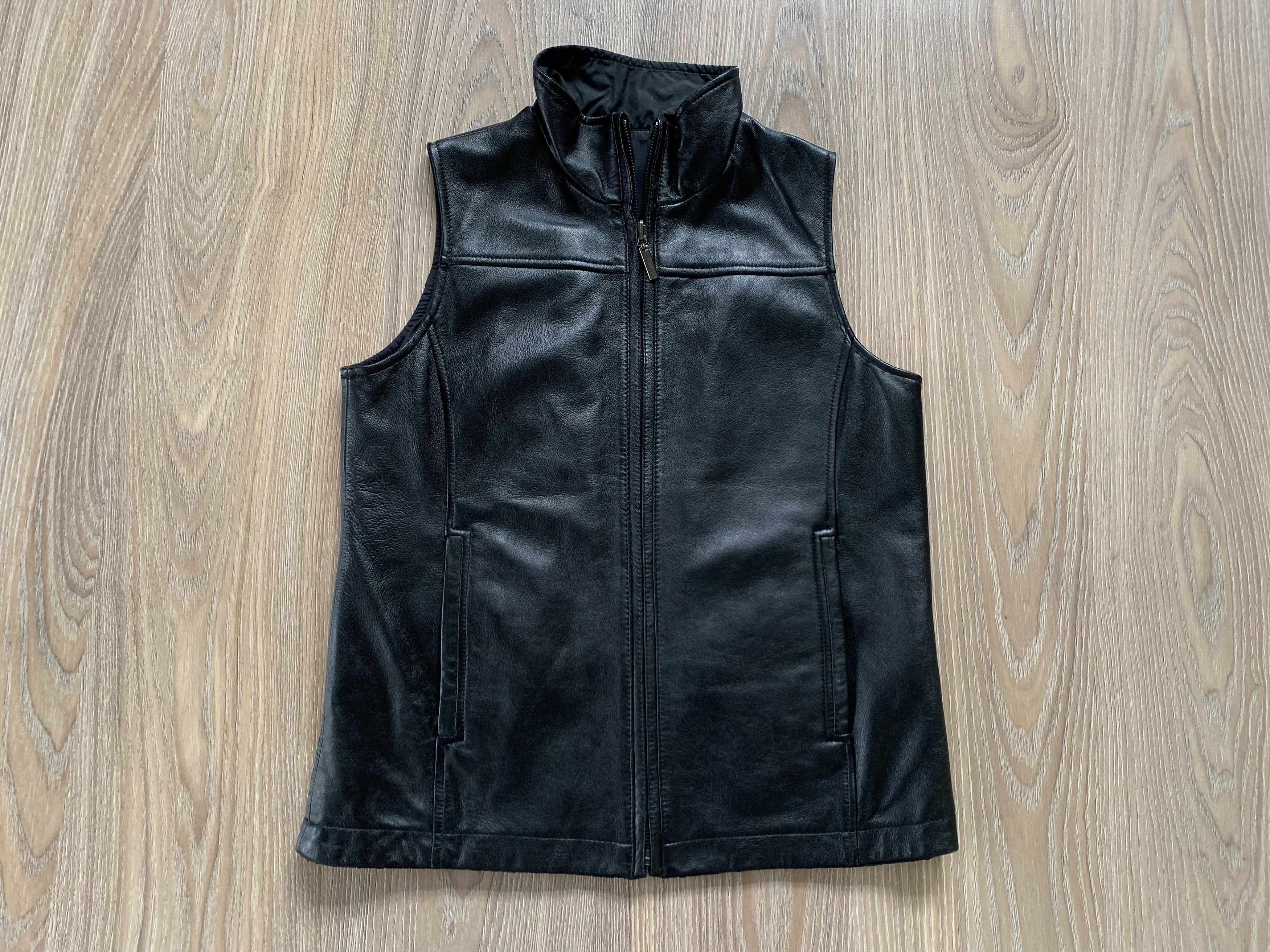 Other Colebrook Outerwear Womens Black Leather Vest Size S / US 4 / IT 40 - 2 Thumbnail