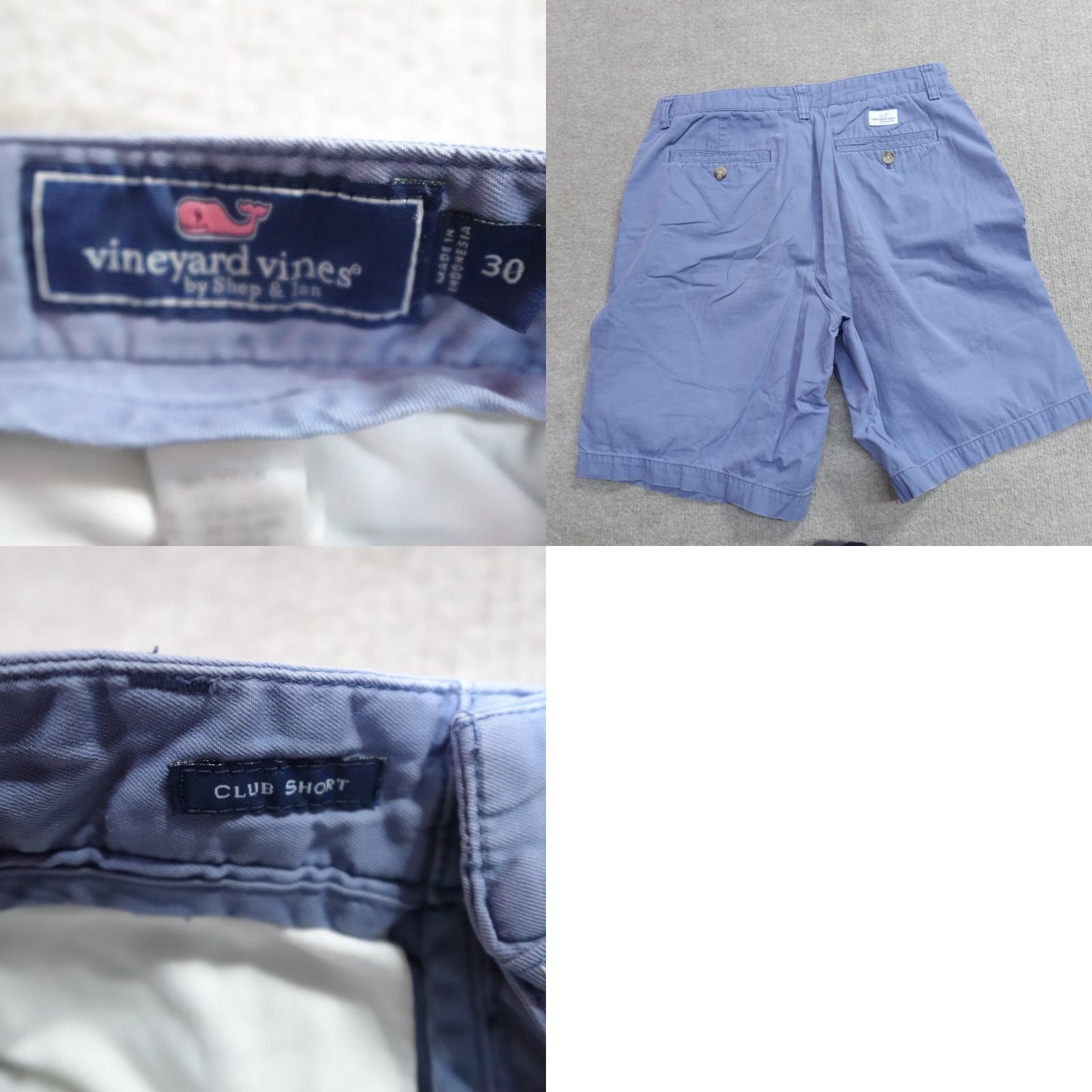 Vineyard Vines Vineyard Vines Shorts 30 Blue Solid Club Preppy Men Chino Cotton Flat Front Regular Zip начала Size US 30 / EU 46 - 8 Thumbnail