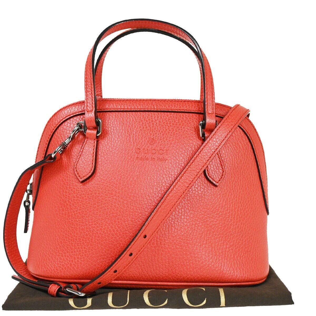 Gucci Dôme Red Leather Handbag (Pre-Owned) Size ONE SIZE - 1 Thumbnail