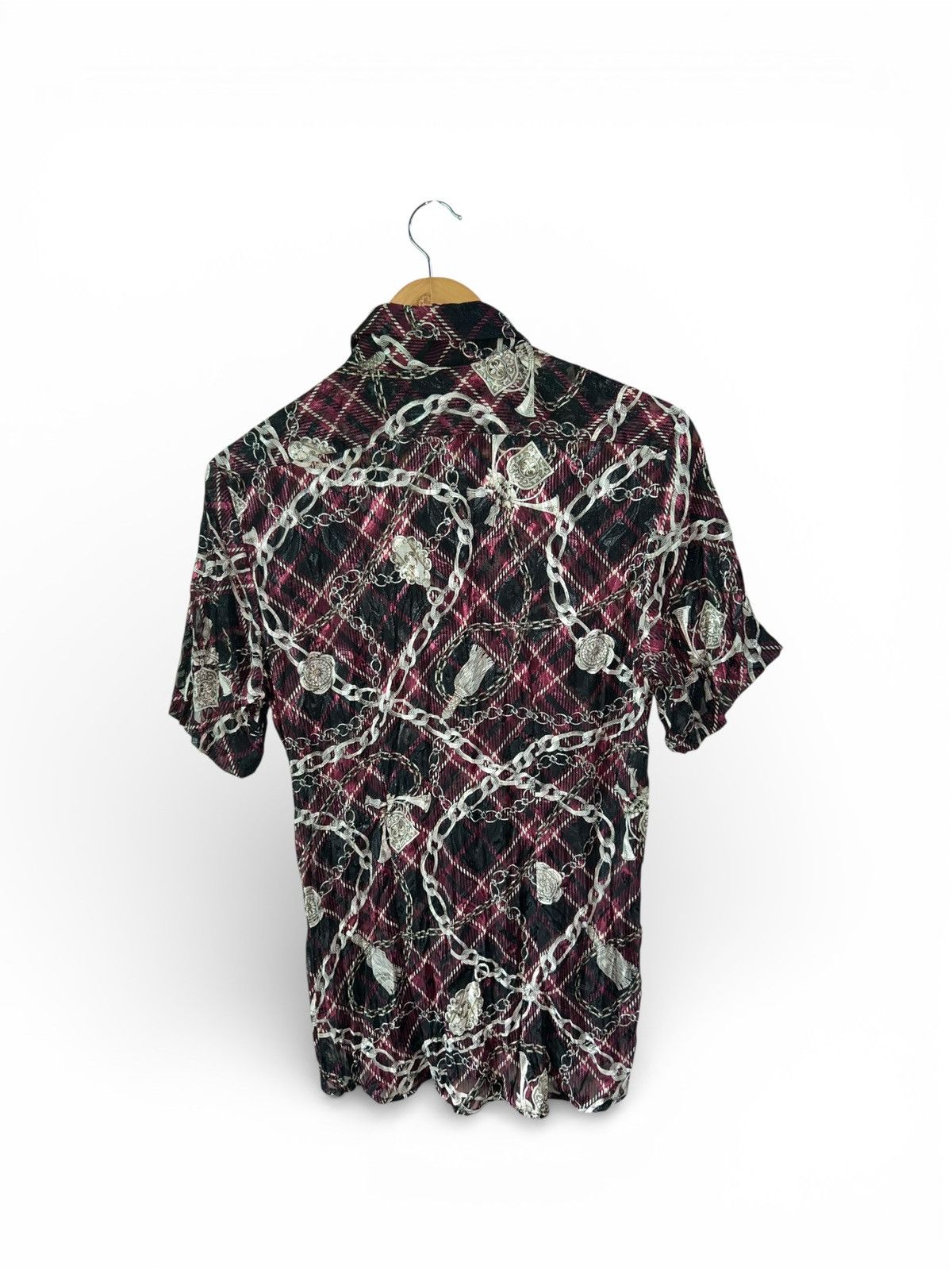 Tornado Mart Archive Baroque Chain Print Crinkle Shirt Size US L / EU 52-54 / 3 - 3 Thumbnail