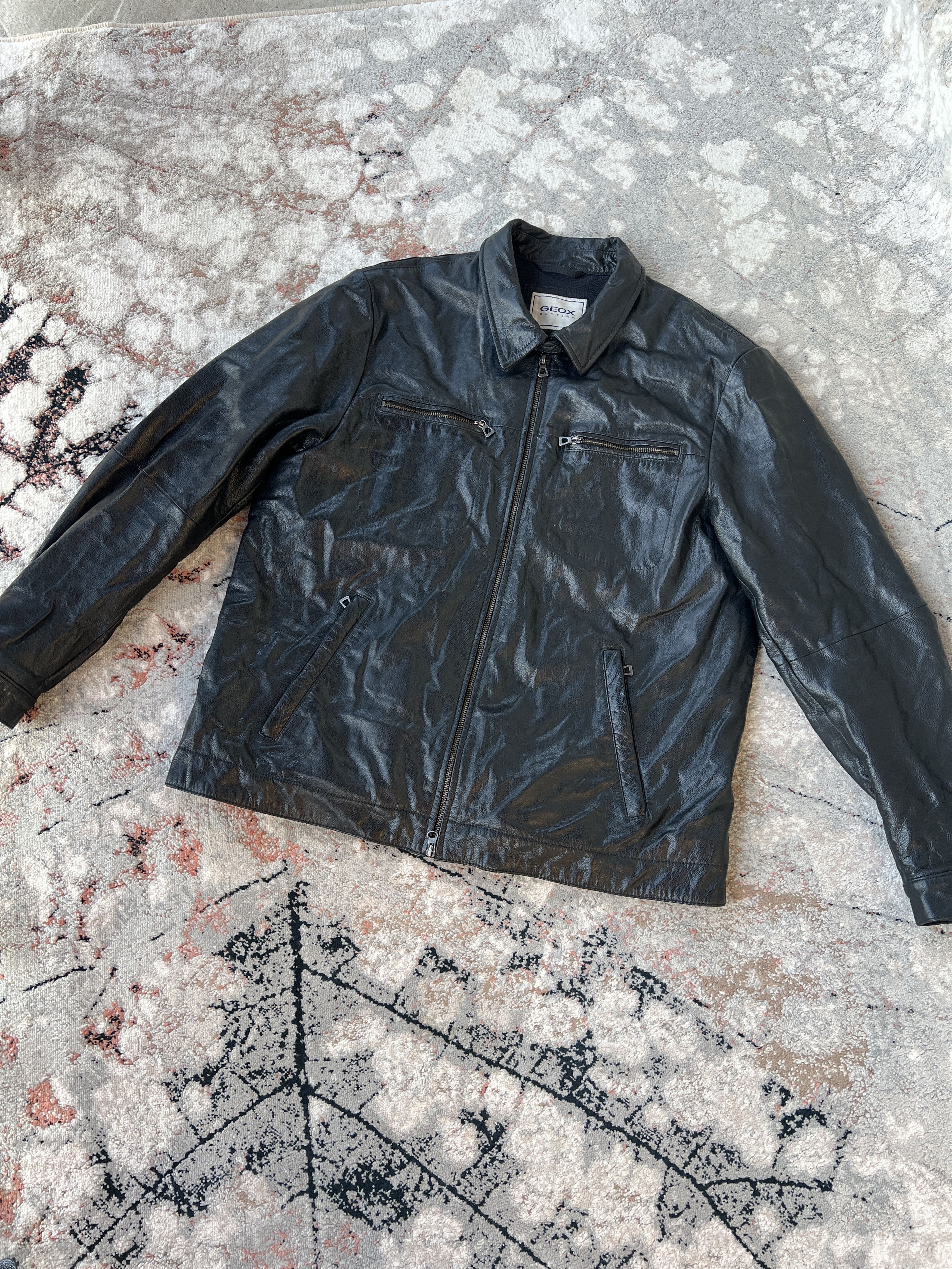Geox Vintage Geox Respira Leather Jacket Size US XL / EU 56 / 4 - 1 Thumbnail