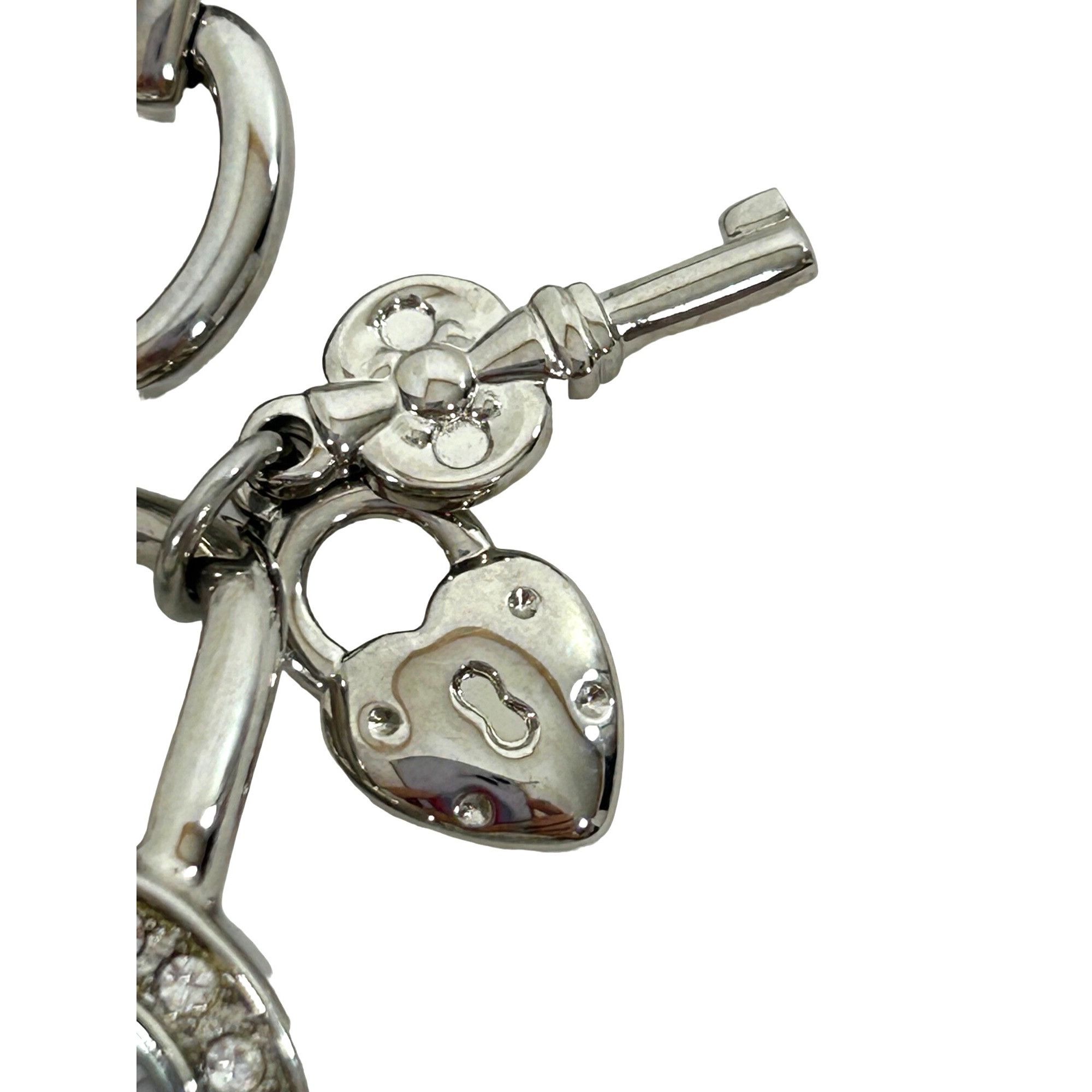 Fossil × Jennifer Lopez Jennifer Lopez Heart Wristwatch Vtg Lock Key Charms White Mo Size ONE SIZE - 3 Thumbnail