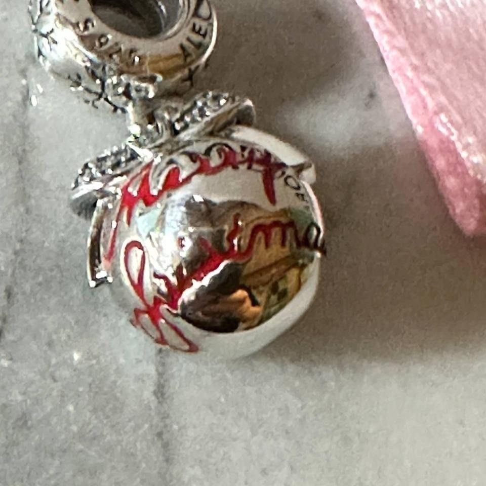 pandora Authentic Pandora Merry Christmas Bauble Ornament 792008CZ R Size ONE SIZE - 2 Thumbnail