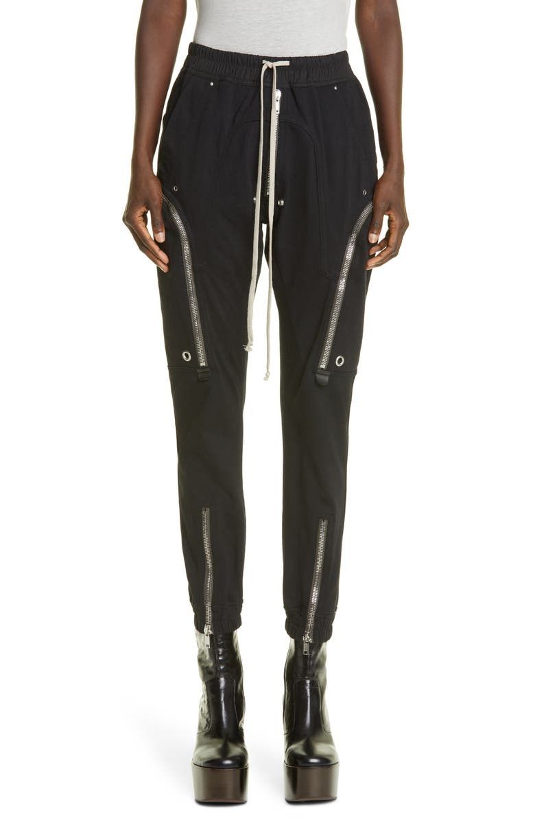 Rick Owens NEW F/W21 GETHSEMANE Black Bauhaus Zip Detail Cargo Pants Size 32" / US 10 / IT 46 - 2 Thumbnail
