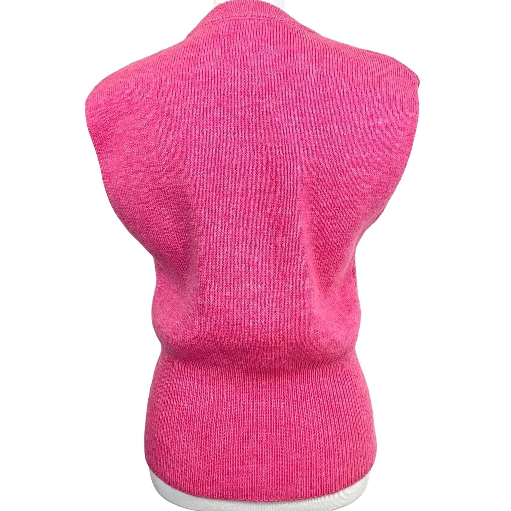 Vintage Molly Bracken Premium Sleeveless Sweater Bright Pink Boxy Women’s Sz M Sleeveless Pullover Womens Pink Boxy M Size M / US 6-8 / IT 42-44 - 4 Thumbnail