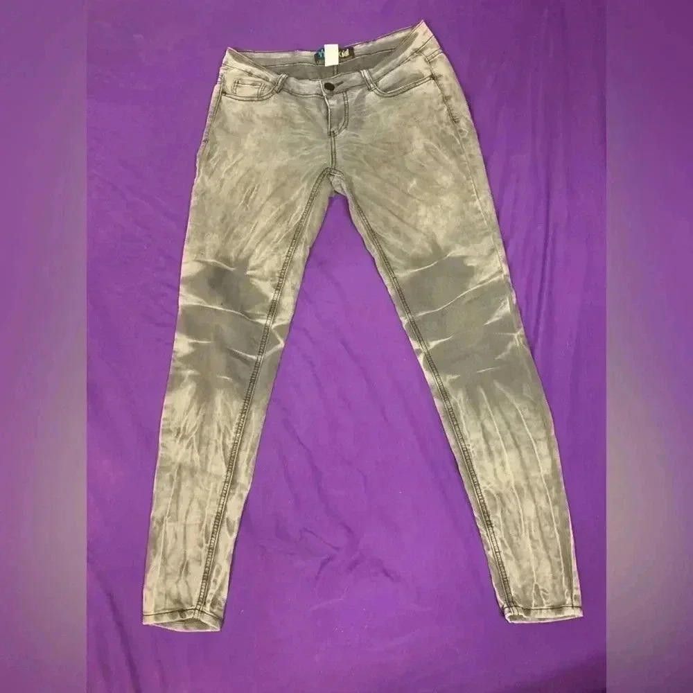 Designer Black acid wash jeans Size 30" / US 8 / IT 44 - 1 Thumbnail