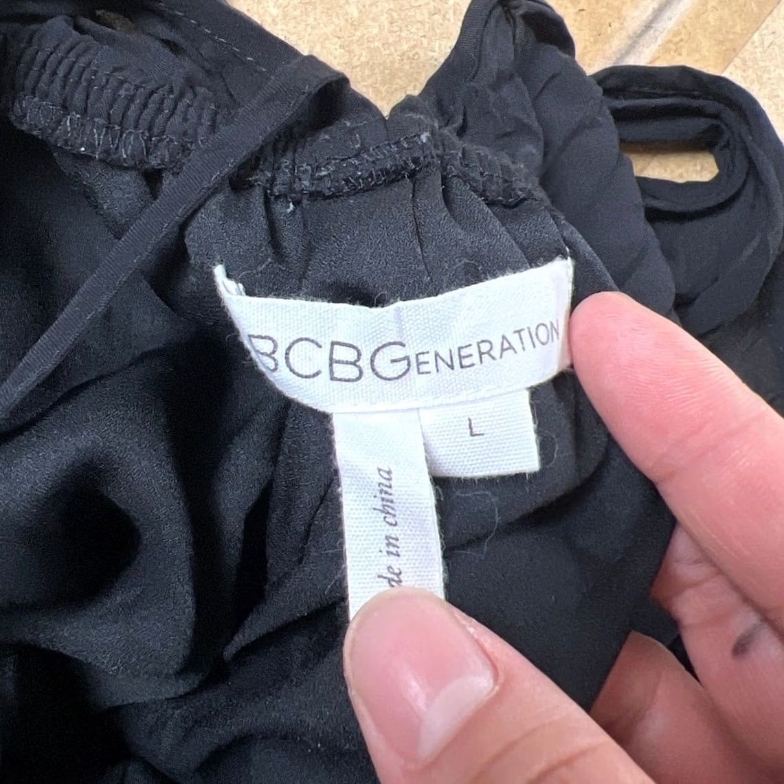 BCBGeneration BCBGeneration Black Sleeveless Adjustable Strap One-Piece Jumpsuit Womens L Size 36" / US 14 / IT 50 - 2 Thumbnail