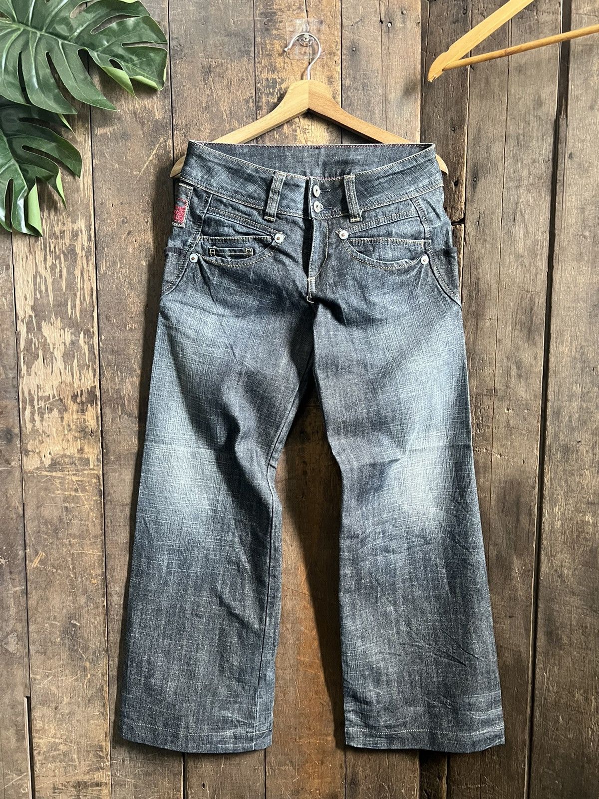 image of Marithe Francois Girbaud x Vintage Mfg Flare Denim Jeans in Navy, Women's (Size 31)