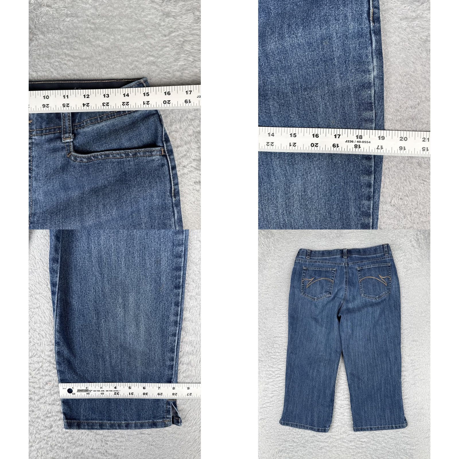 Gloria Vanderbilt VINTAGE Gloria Vanderbilt Capri Jeans Womens 6 Blue Wash Mid Rise Stretch Denim 29x20 Size 28" / US 6 / IT 42 - 9 Thumbnail