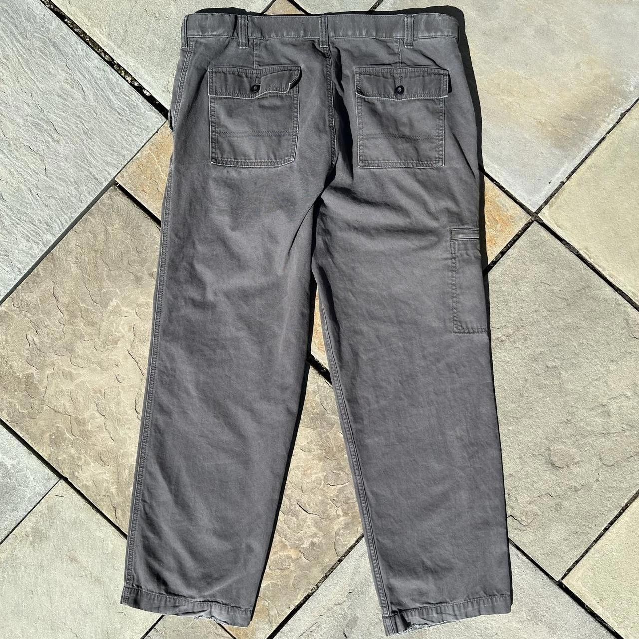 Dockers Y2K Grey Faded Distressed Canvas Utility Fatigue Work Pants Size US 38 / EU 54 - 4 Thumbnail