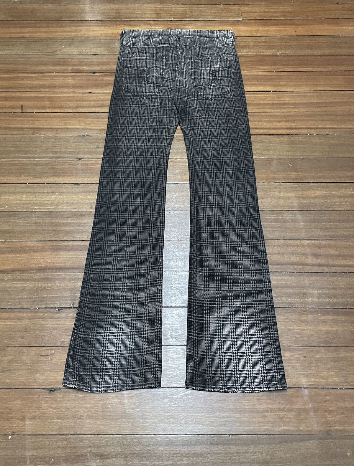 If Six Was Nine × Le Grande Bleu (L.G.B.) × semanticdesign Very Rare Vintage Brand Semantic Design Flared Pants 2000s Size US 33 - 2 Thumbnail