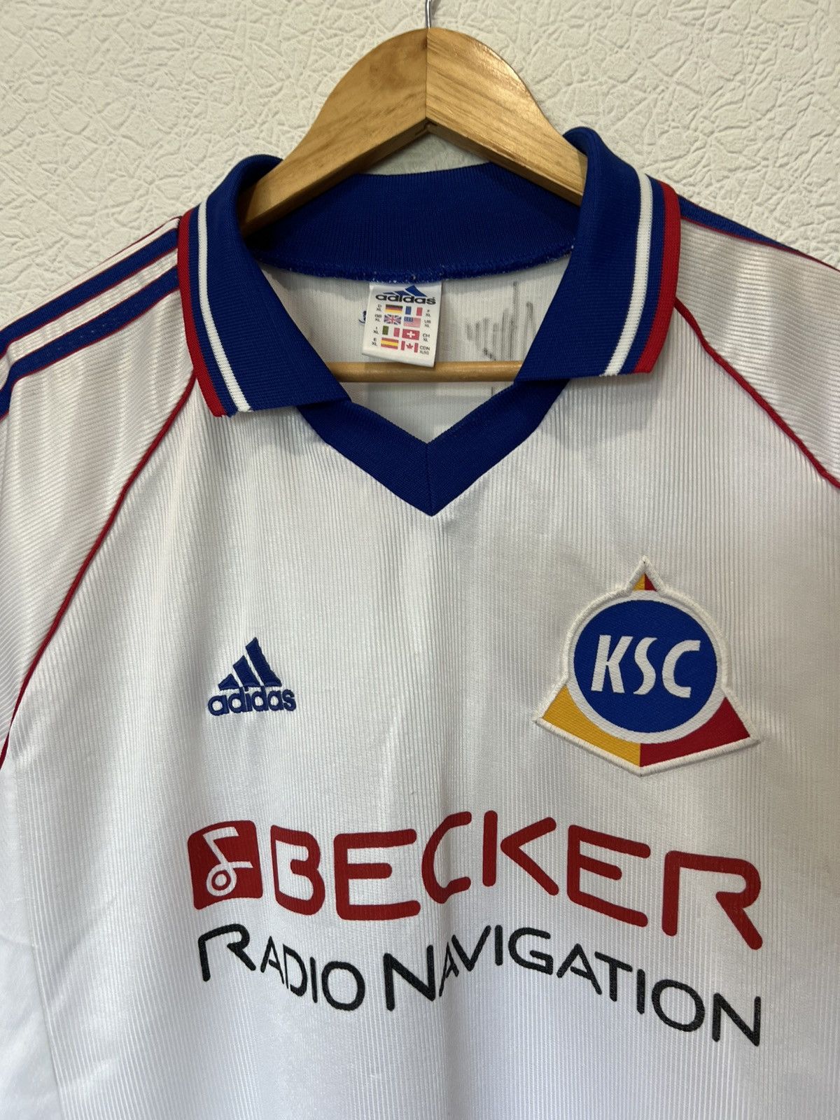 Adidas M. Vasquez Karlsruher Adidas 1998/1999 Home Soccer Jersey Size US XL / EU 56 / 4 - 3 Thumbnail