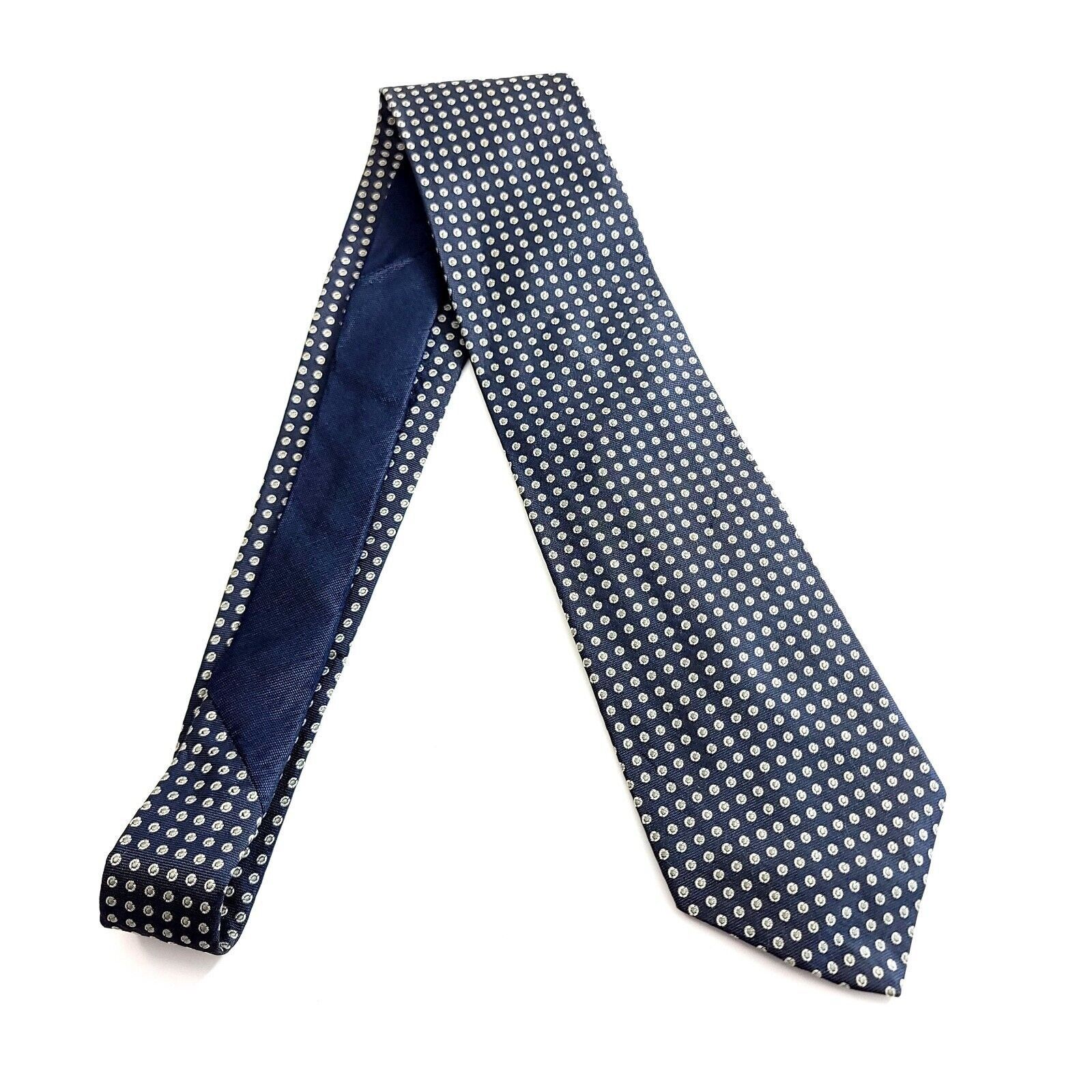 Tommy Hilfiger Tommy Hilfiger Gray Woven Polka Dot Silk Tie Size ONE SIZE - 7 Thumbnail