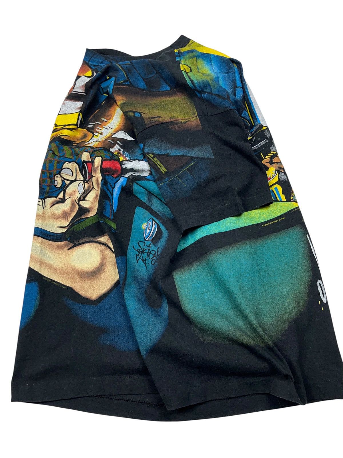 Rap Tees Vintage 1993 Conart All Over Print T-shirt Hip Hop Rap Tee Size US XL / EU 56 / 4 - 3 Thumbnail
