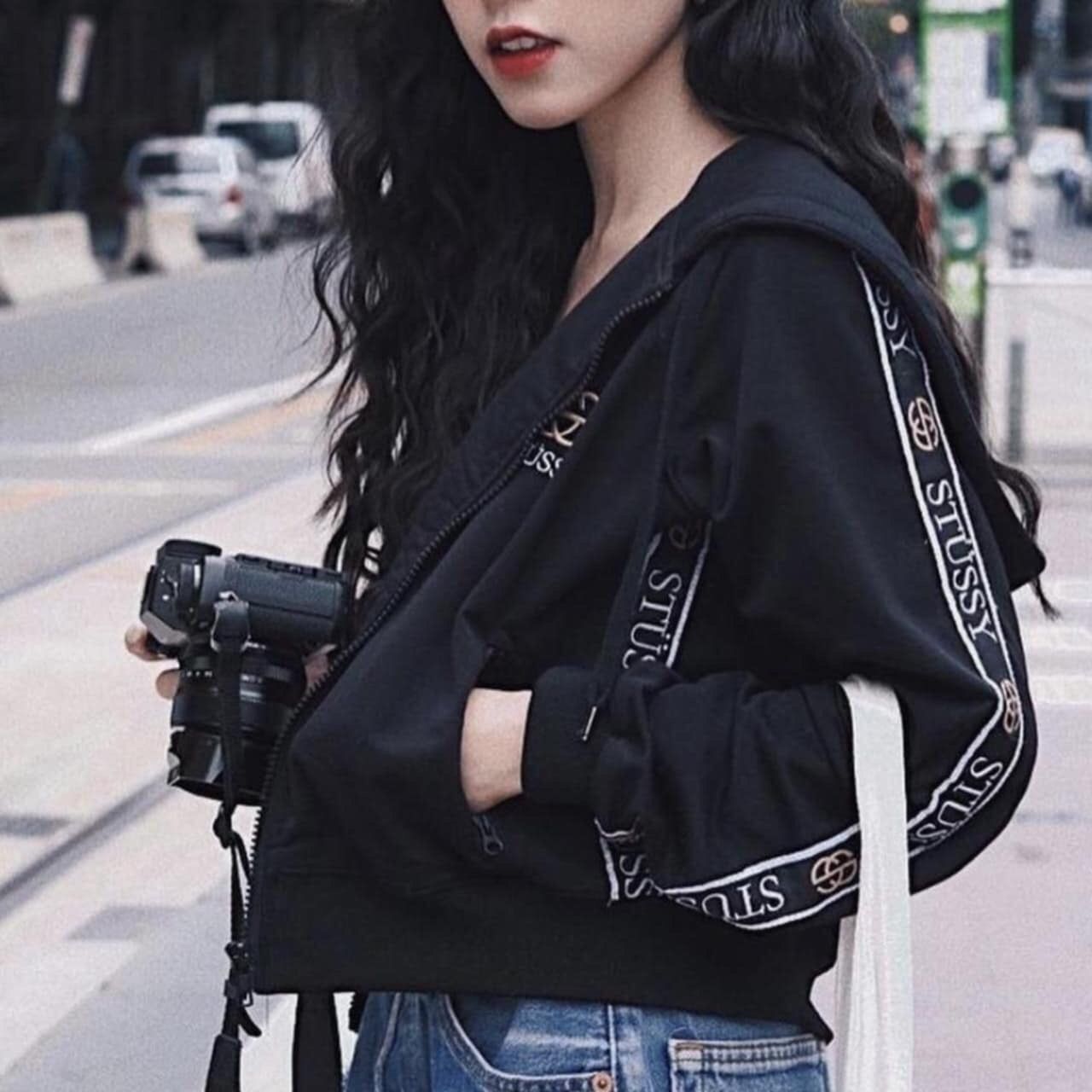 Stussy × Vintage VINTAGE Stussy Worldwide X Gucci Crop Hoodie Jacket Size M / US 6-8 / IT 42-44 - 2 Thumbnail