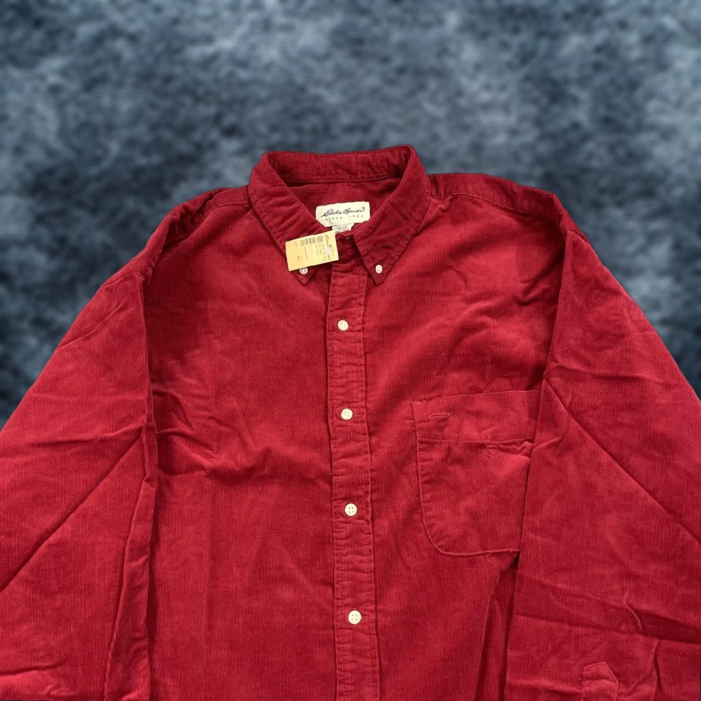 Eddie Bauer Vintage Eddie Bauer Mens XL Red Corduroy Button Long Sleeve Pocket 90s User: Vintage Eddie Bauer Red Corduroy Button-Up Mens XL Long Sleeve Pocket 90s Size US XL / EU 56 / 4 - 1 Thumbnail
