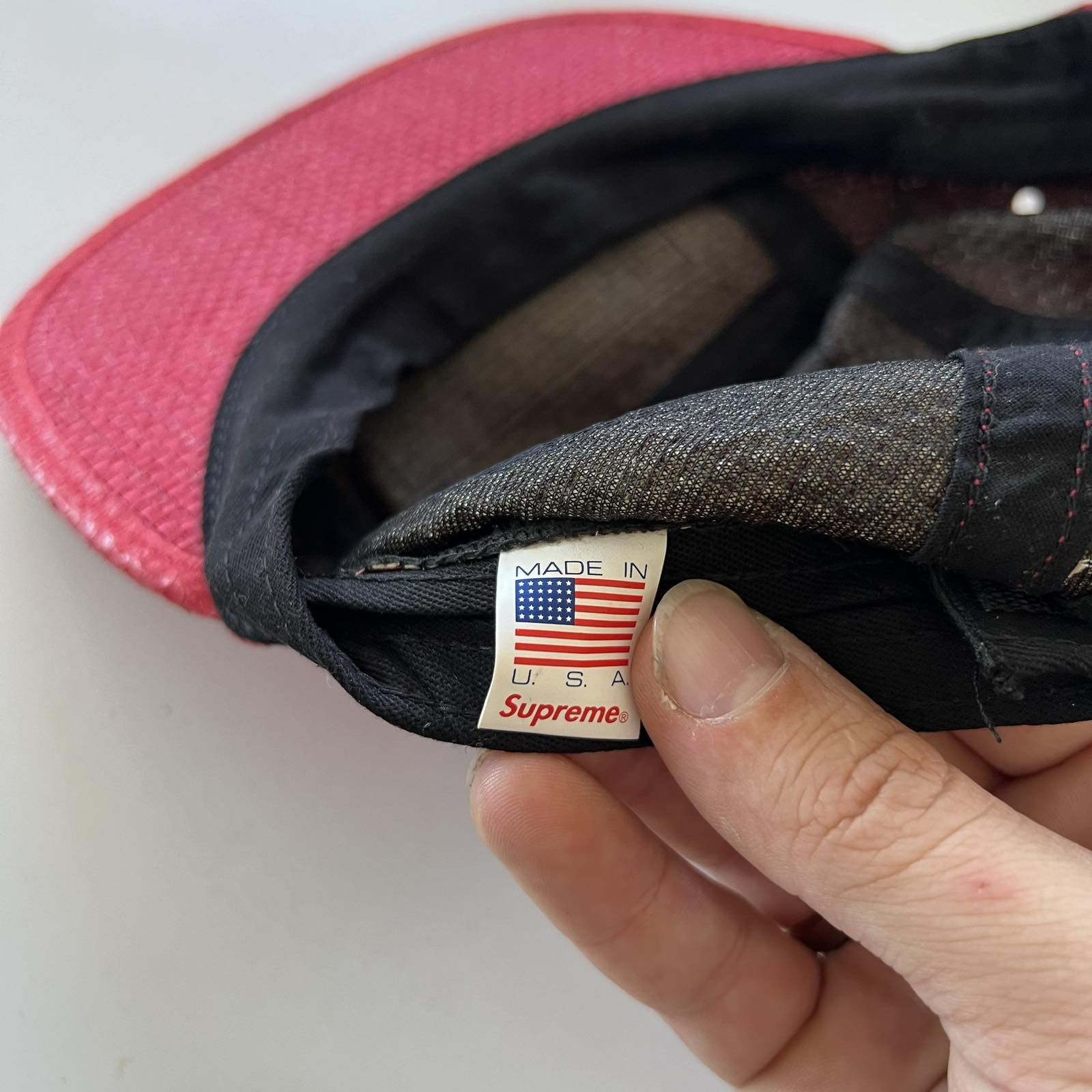 Supreme × Vintage Supreme straw 5 panel red cap Size ONE SIZE - 8 Thumbnail