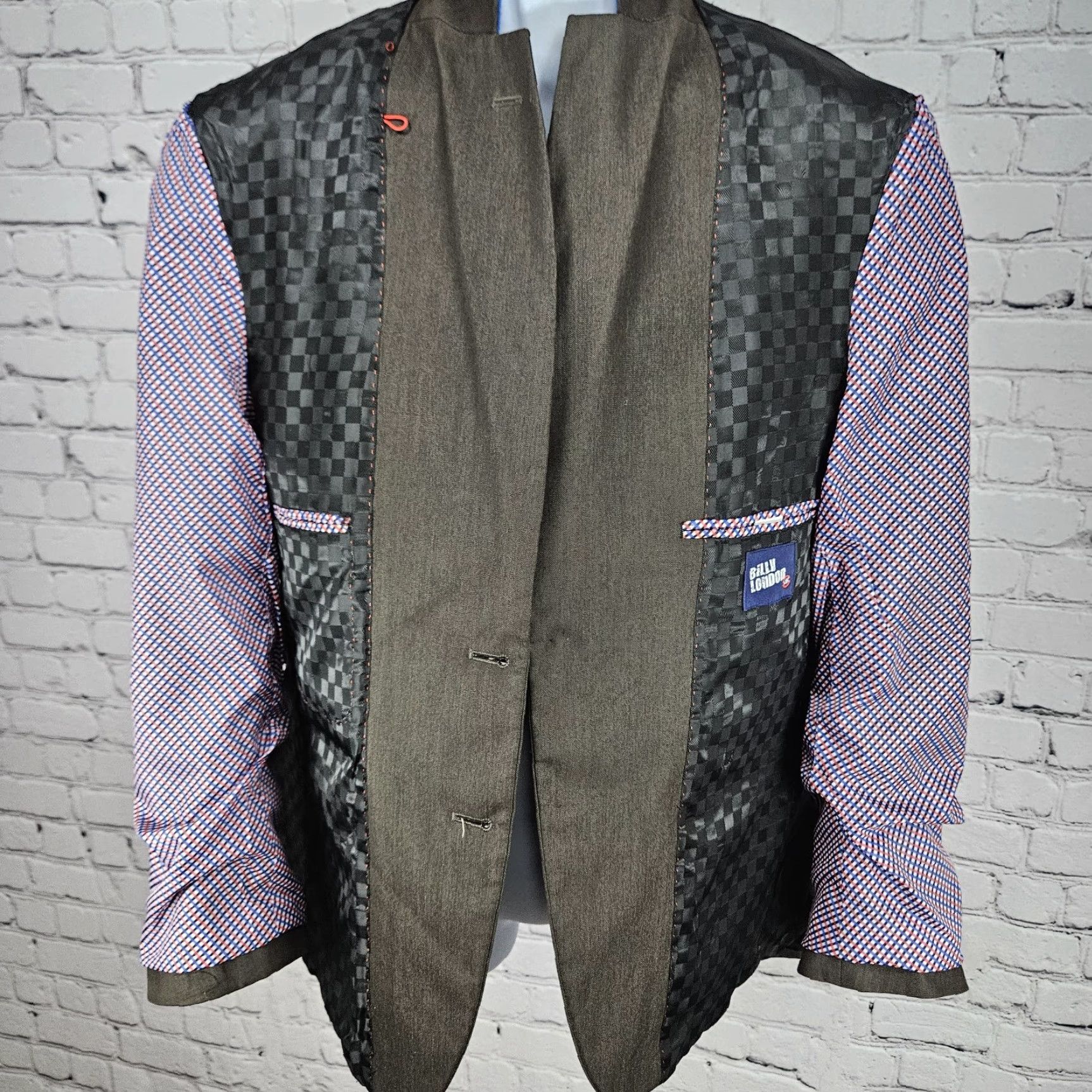 Billy London VINTAGE Billy London Brown 2 Button Double-Vented Notch Blazer Sport Coat Jacket 38S Mens Regular Brown Solid 2 Piece Jacket Size 38 Size 38R - 5 Thumbnail