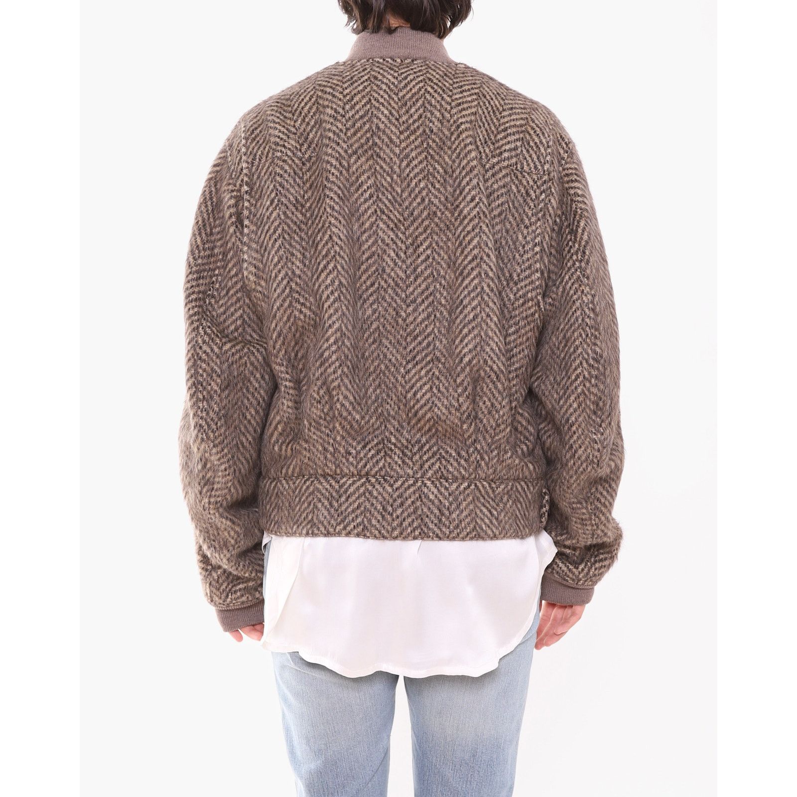Haider Ackermann FW15 Oversized Biker Bomber in Chevron Alpaca Mohair Size US M / EU 48-50 / 2 - 4 Thumbnail