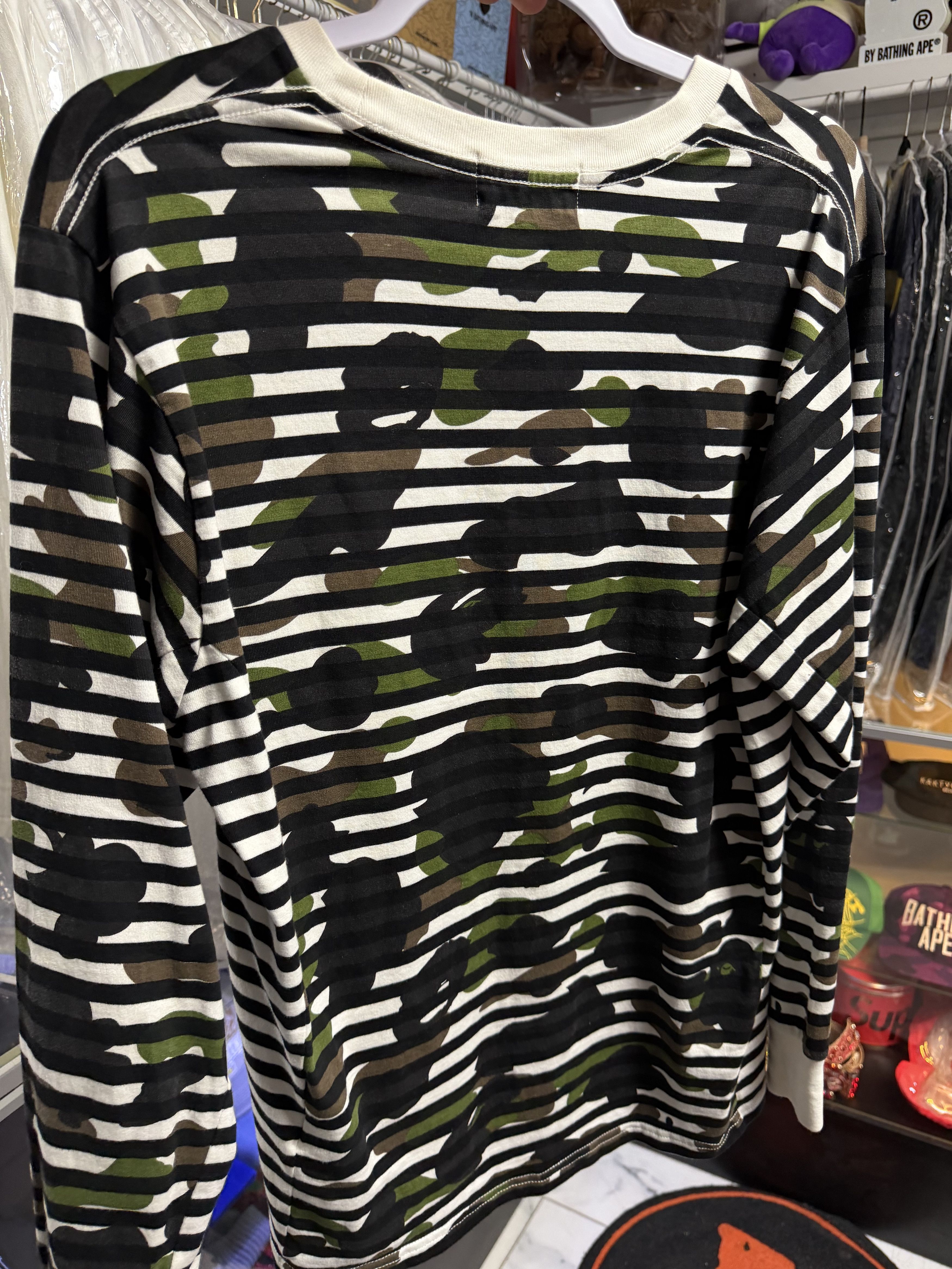 Bape Bape Striped Longsleeve Size Medium Gently Worn Camo Size US M / EU 48-50 / 2 - 2 Thumbnail